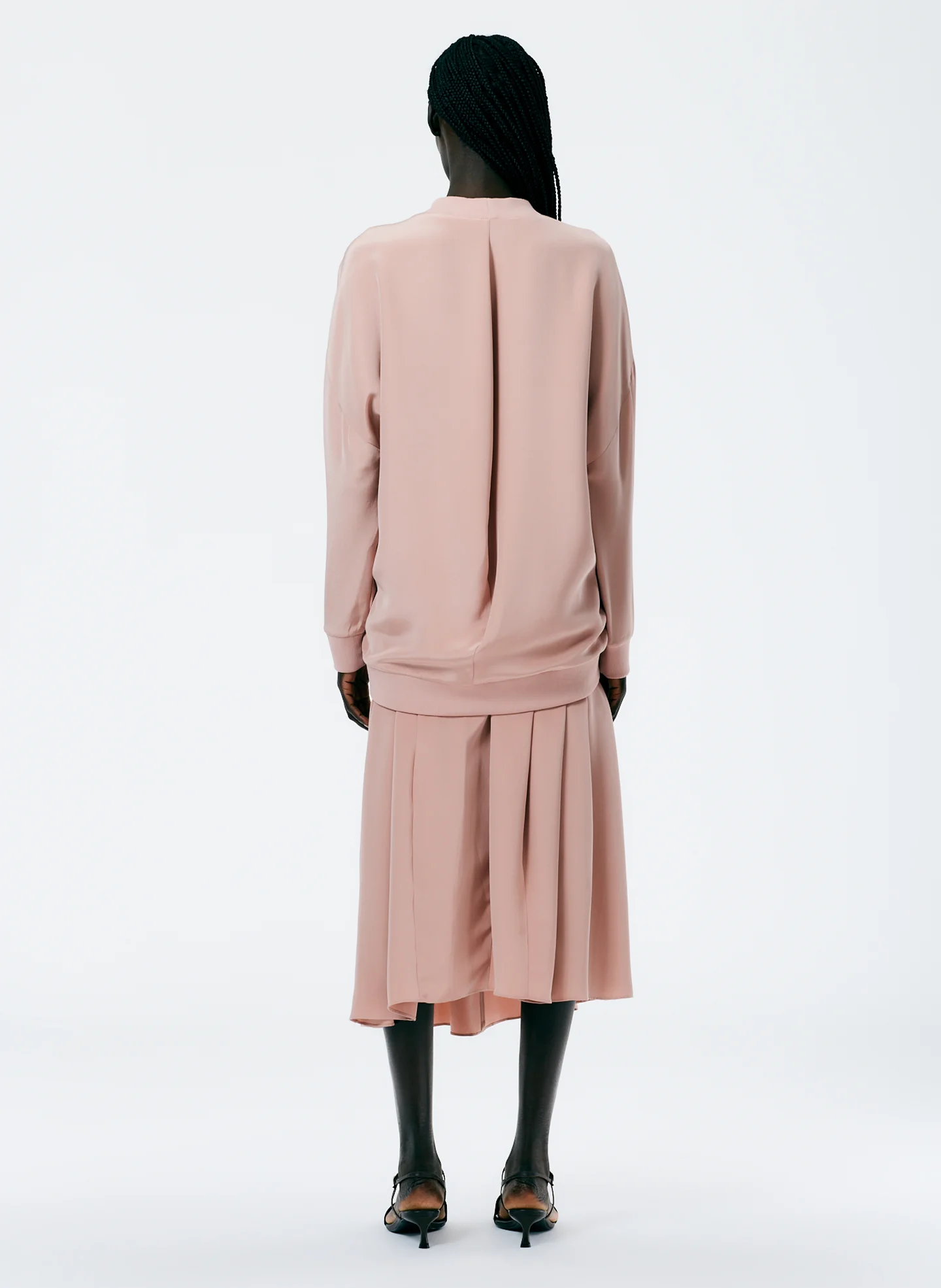 4-Ply Silk Crewneck Eased Out Top - Image 5
