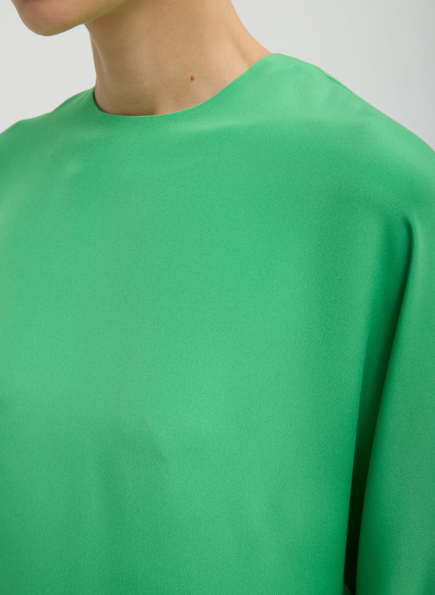 4-Ply Silk Long Sleeve Cocoon Dress - Image 4