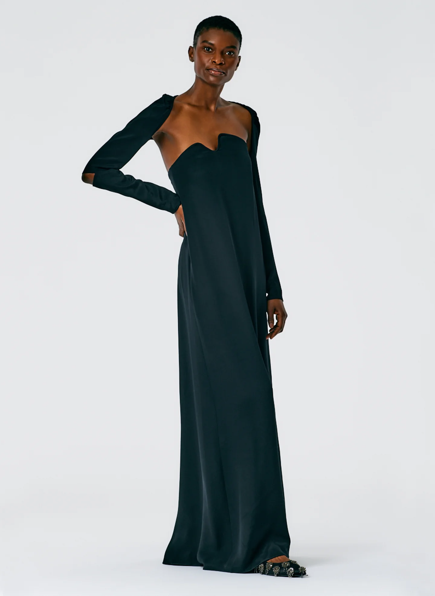 4-Ply Silk Squiggly Strapless Dress