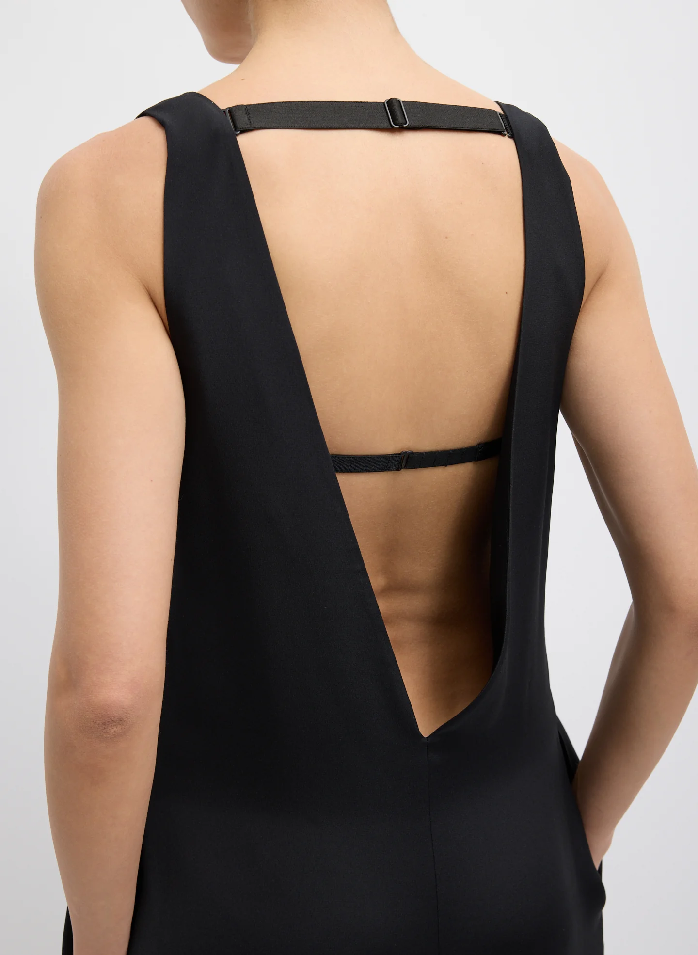 4-Ply Silk V-Neck Dress With Bra - Image 6