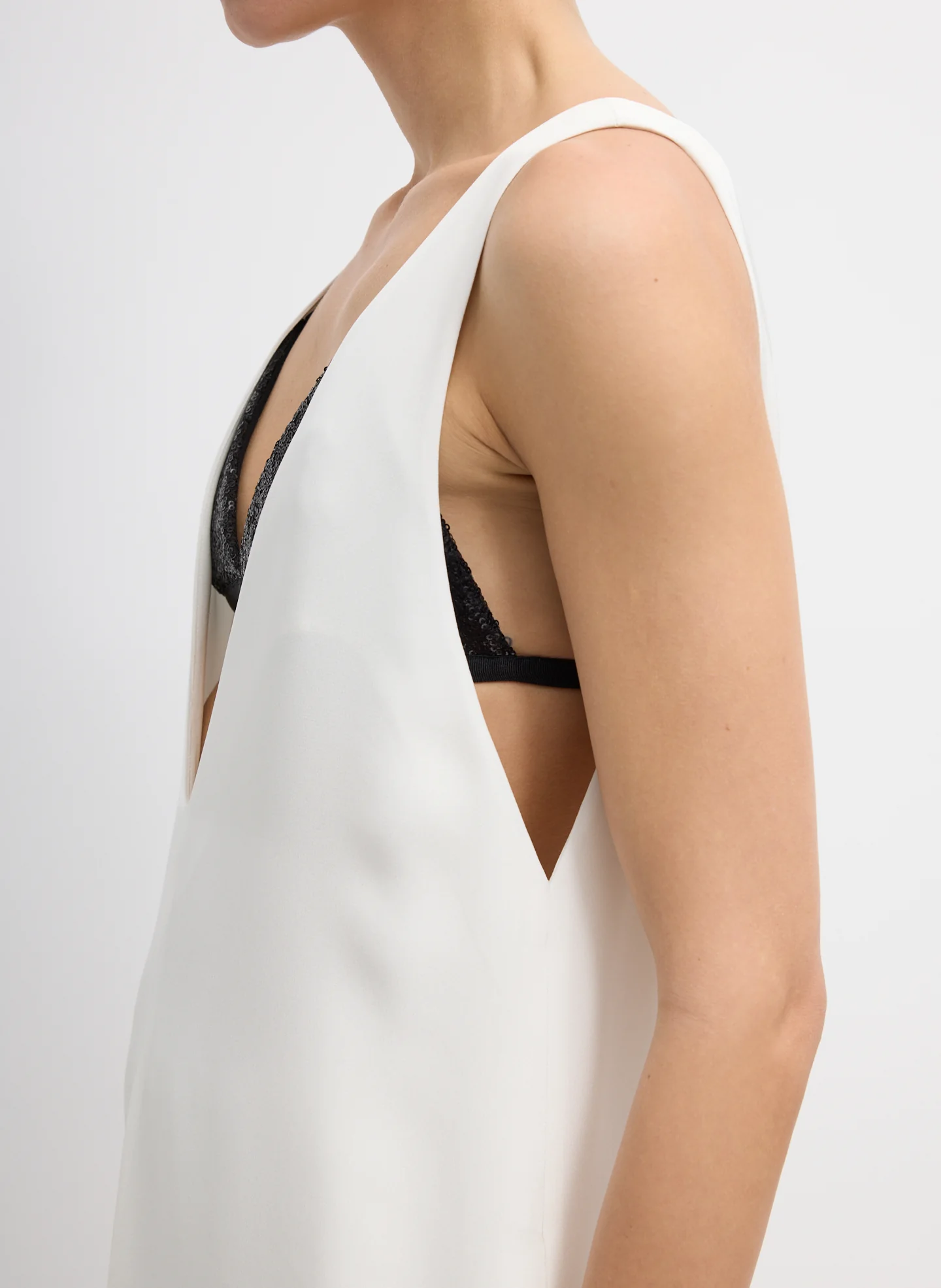 4-Ply Silk V-Neck Dress With Bra - Image 7