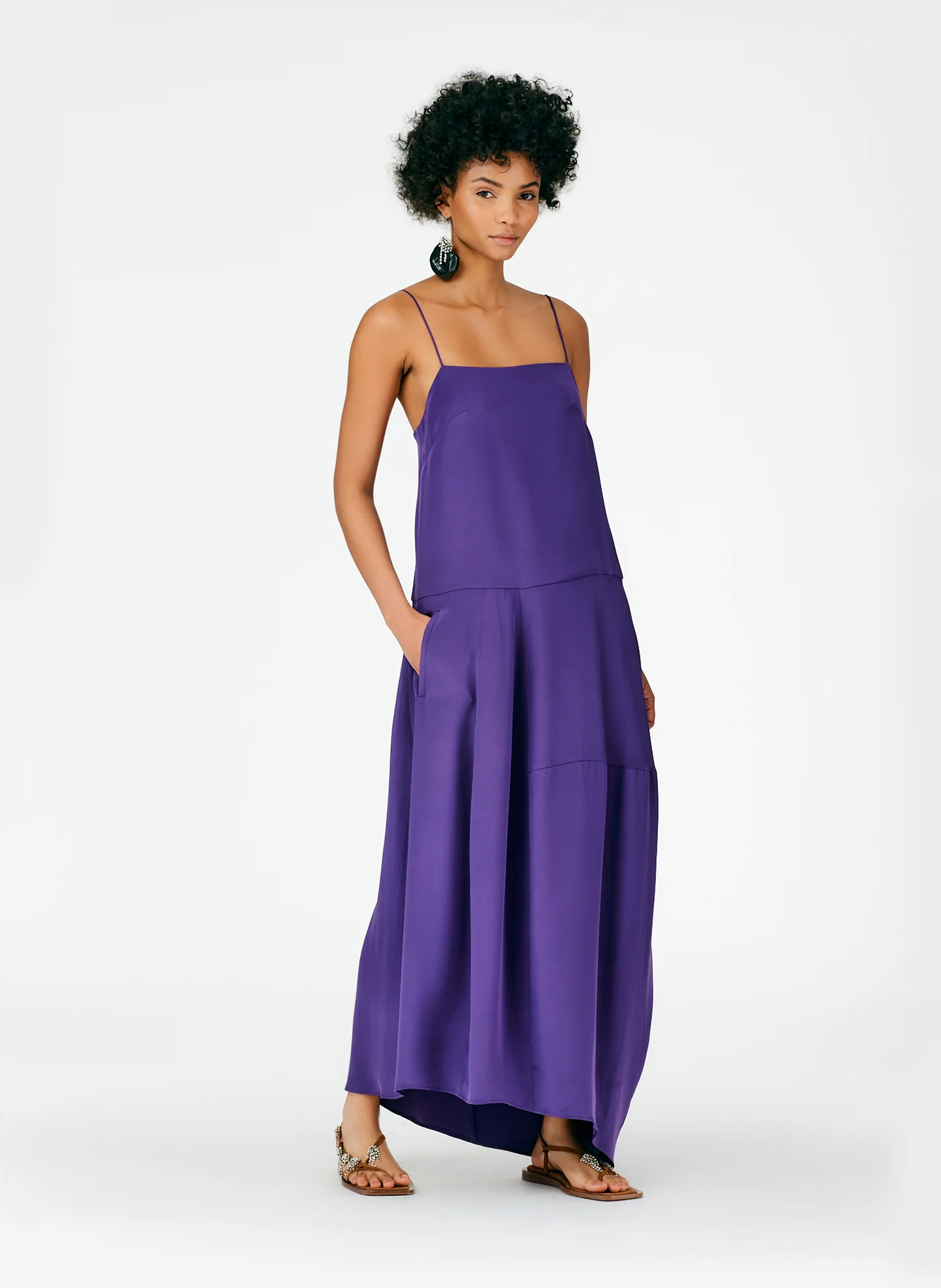 4Ply Silk Balloon Skirt Dress - Regular - Image 12