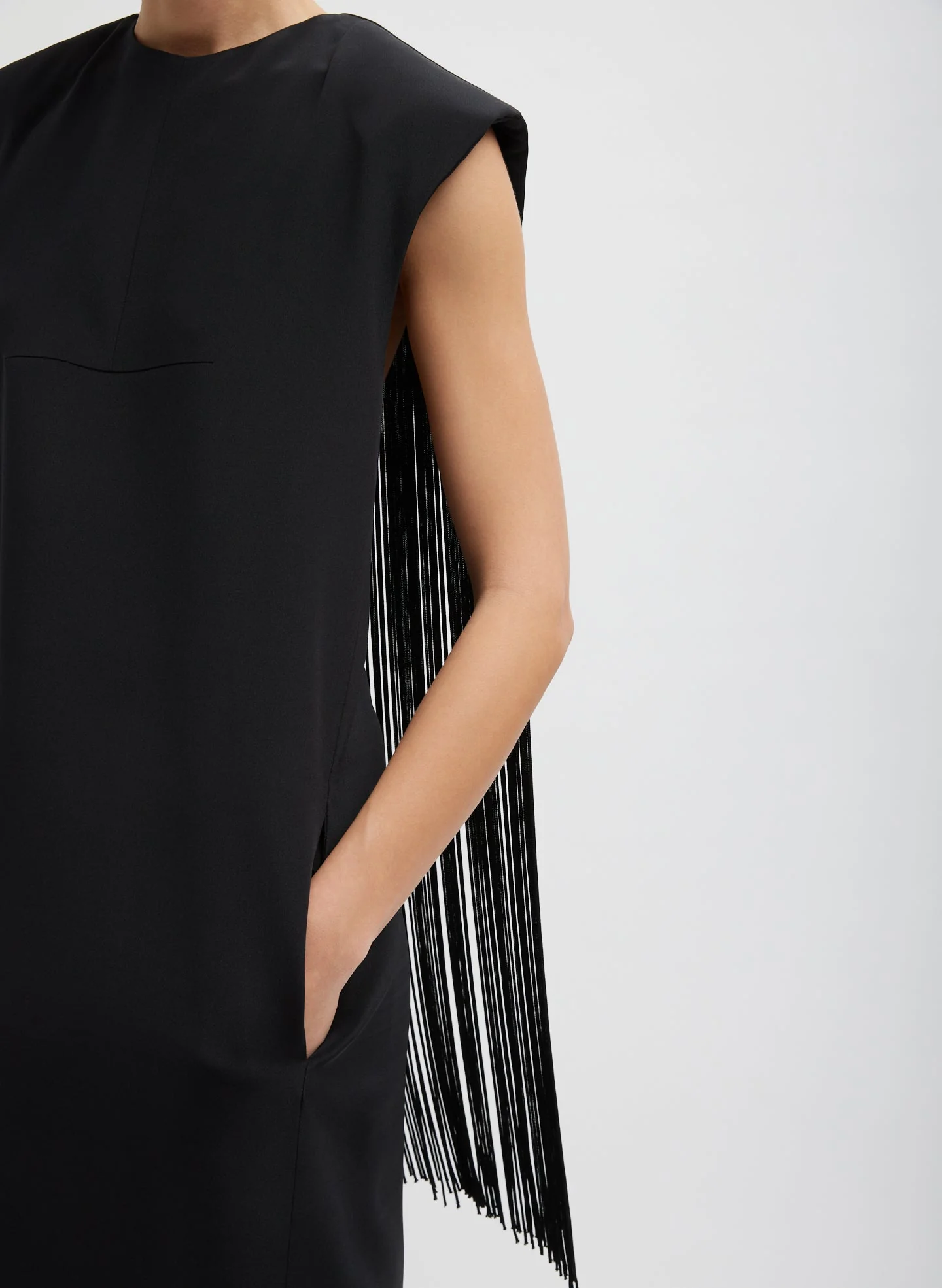 4-Ply Silk Fringed Dress - Image 3
