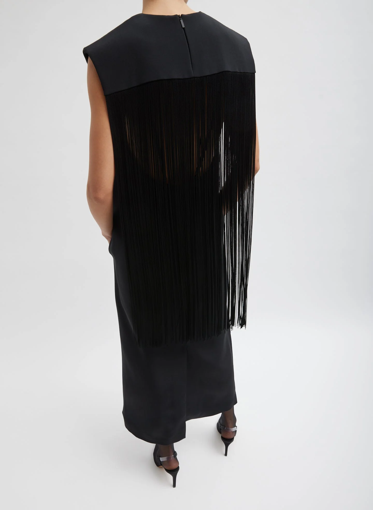 4-Ply Silk Fringed Dress - Image 9