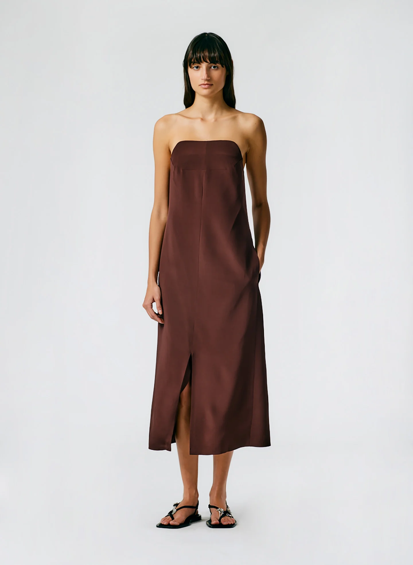 4Ply Silk Lean Strapless Dress - Image 4