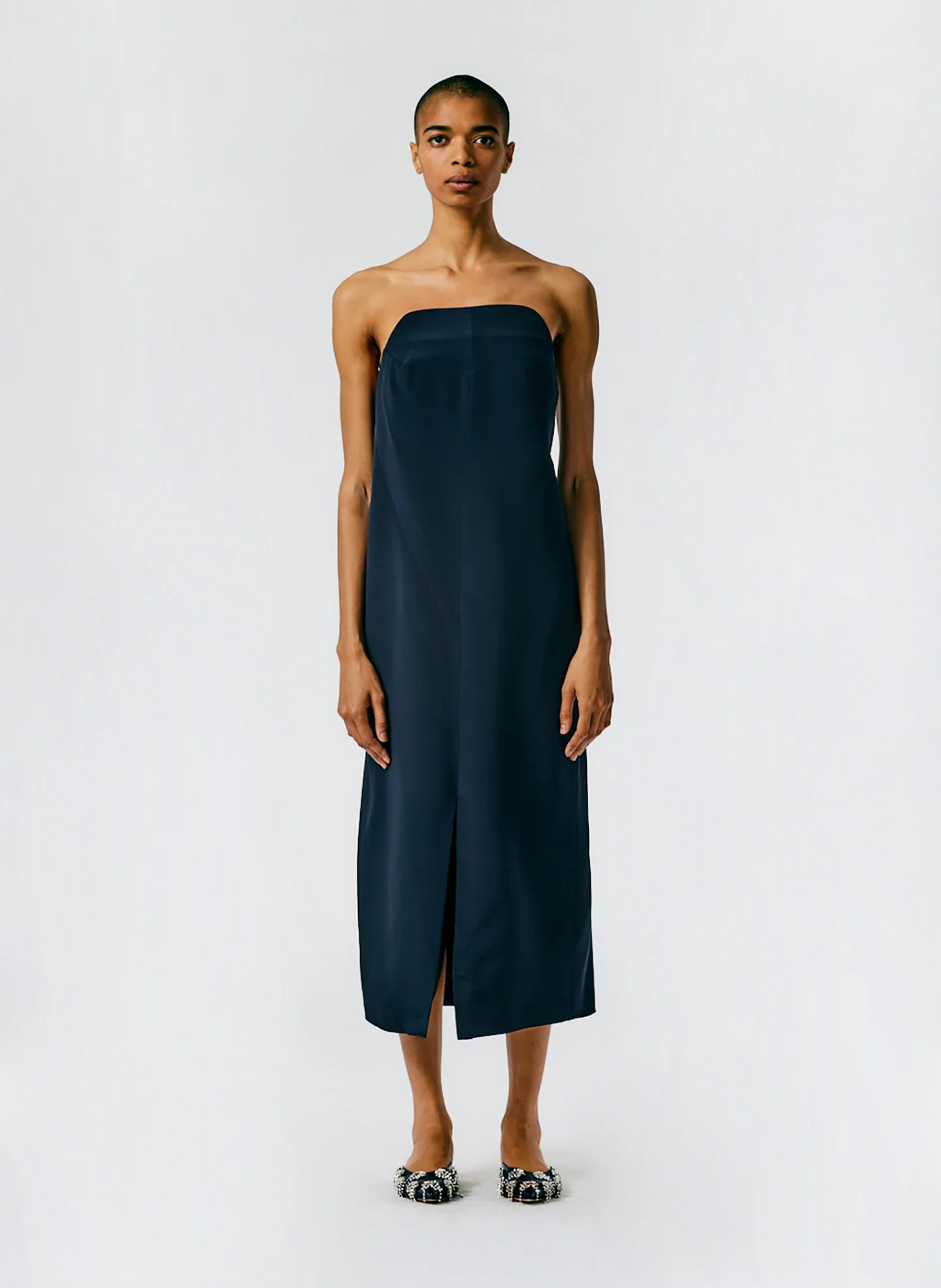 4Ply Silk Lean Strapless Dress - Image 5