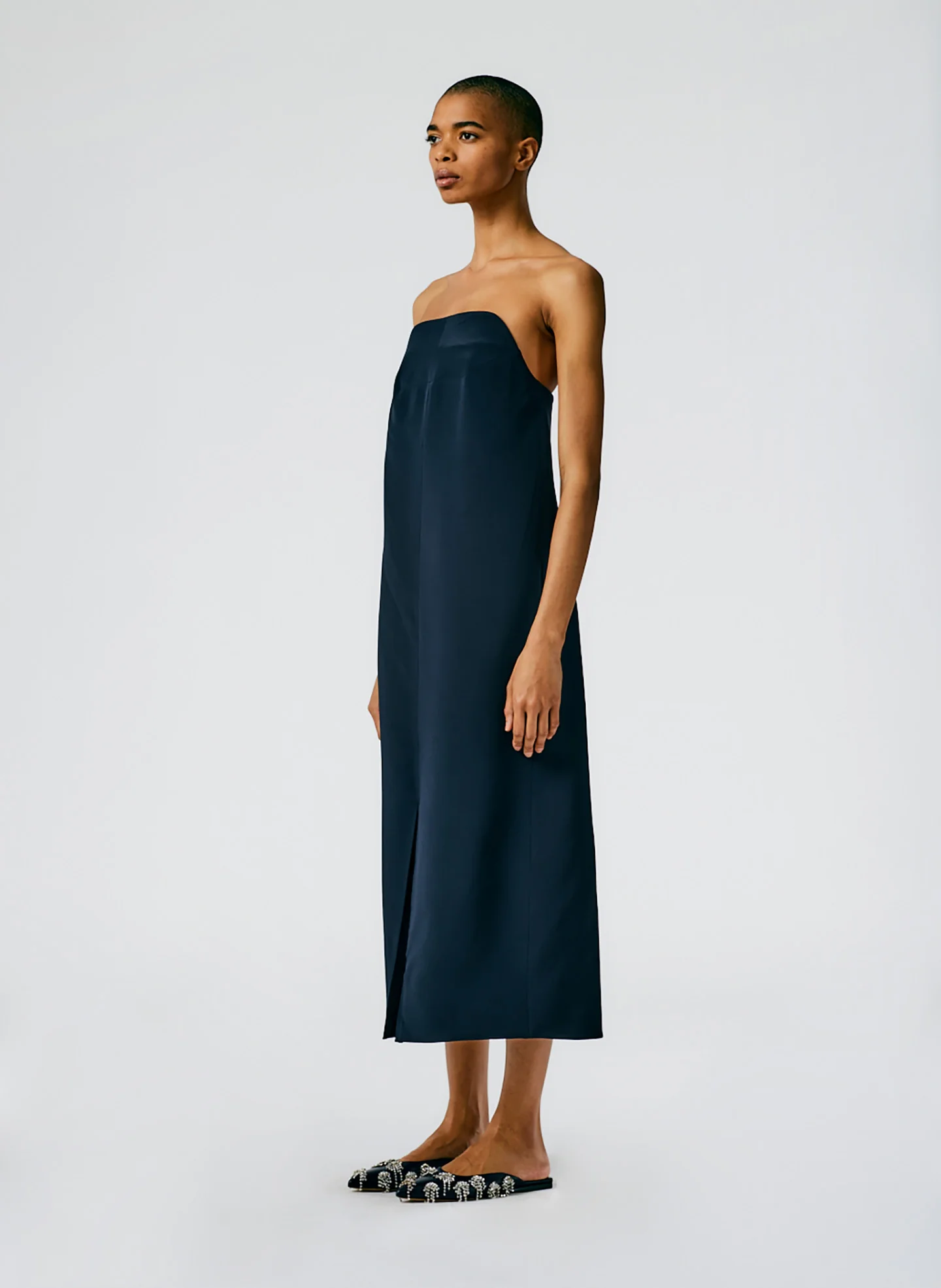 4Ply Silk Lean Strapless Dress - Image 6