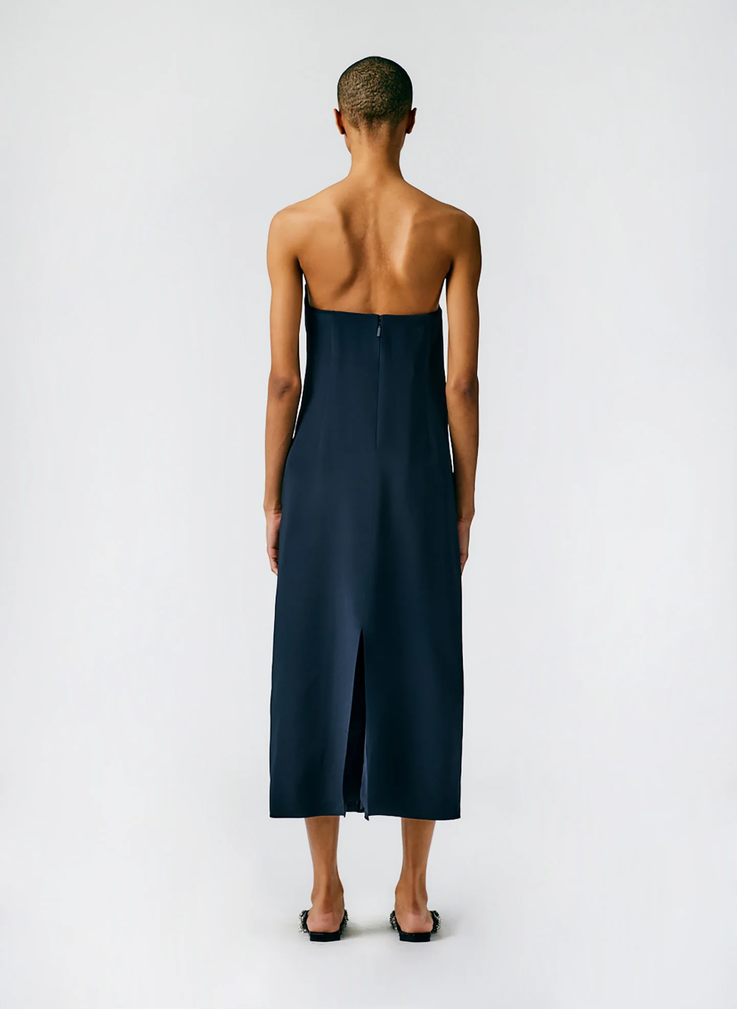 4Ply Silk Lean Strapless Dress - Image 7