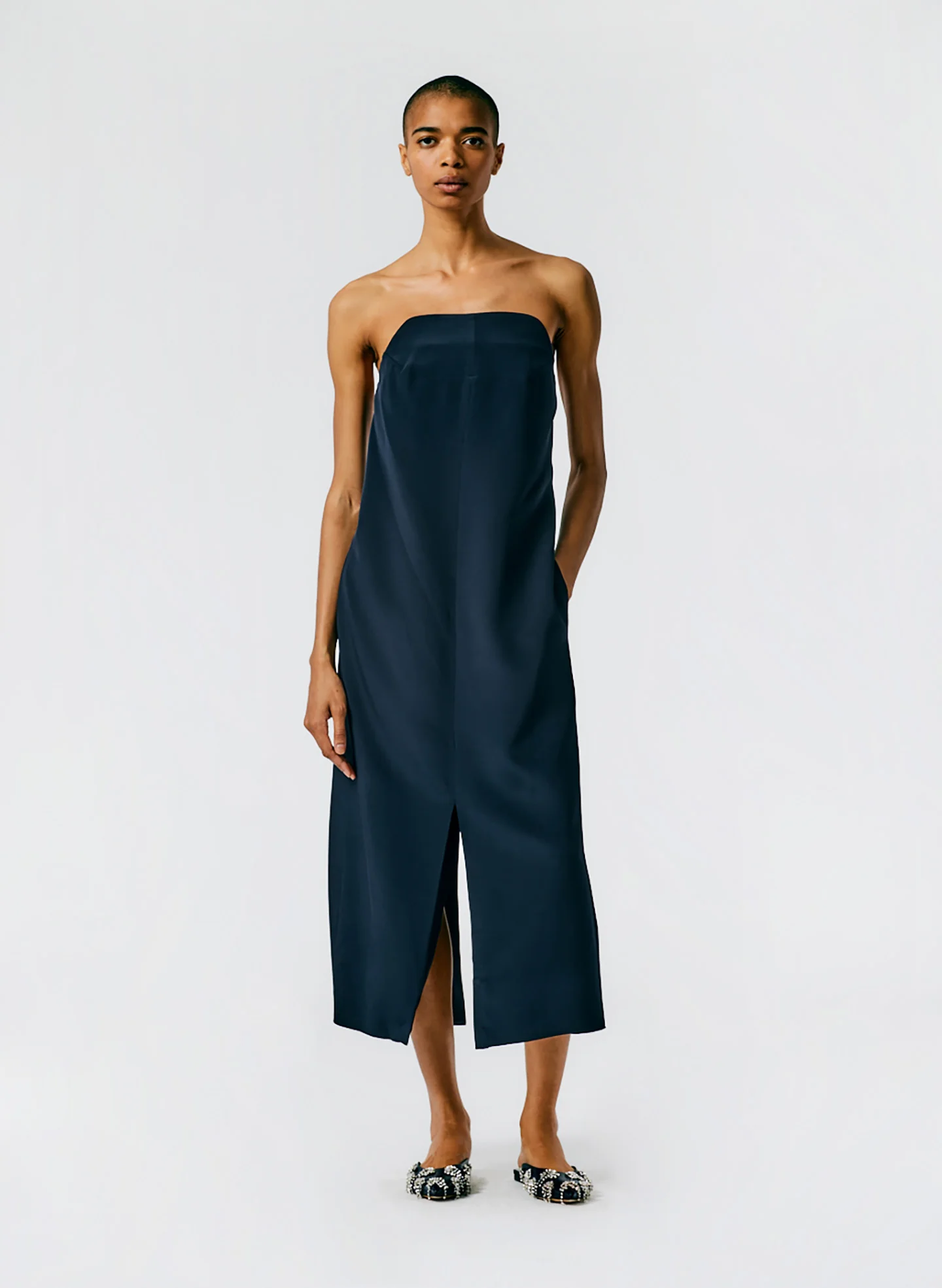 4Ply Silk Lean Strapless Dress - Image 8