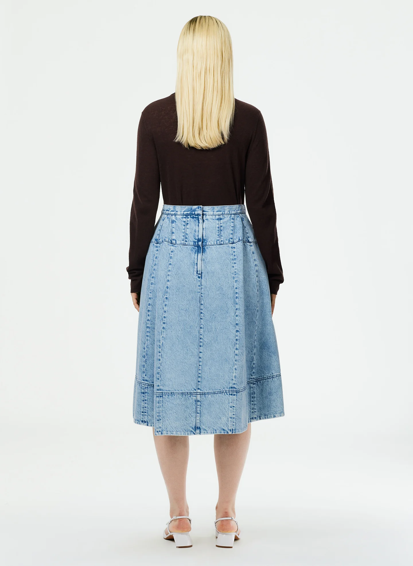 Acid Iceberg Denim Sculpted Skirt - Image 3