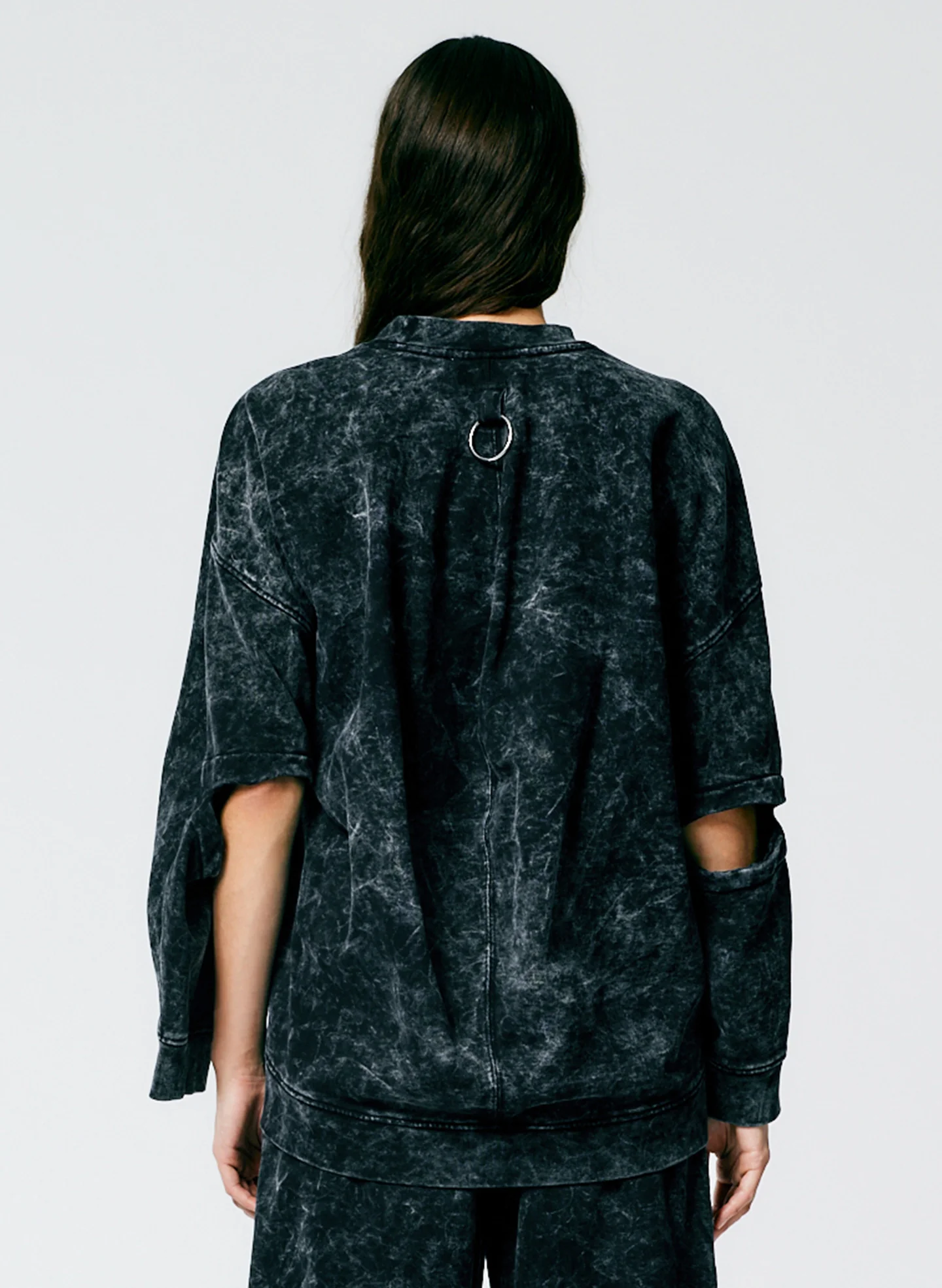 Acid Wash Cocoon Crewneck Sweatshirt - Image 3