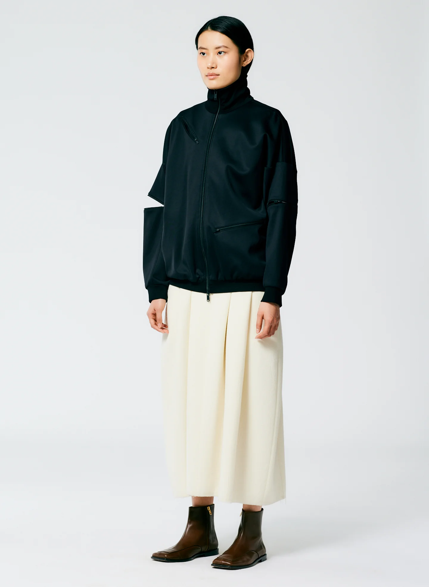 Active Knit Zipper Detailed Track Jacket - Image 2