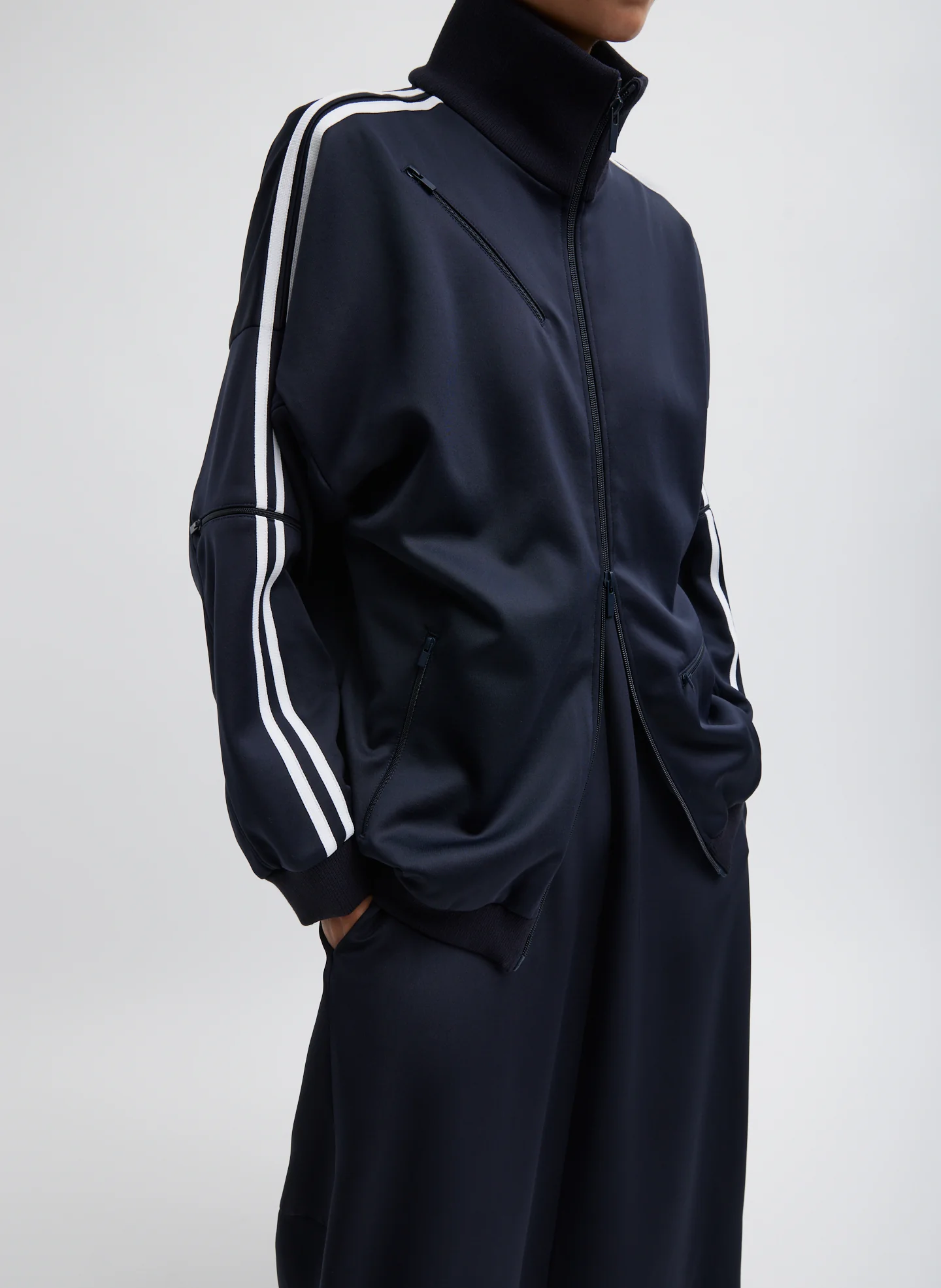 Active Knit Zipper Detailed Track Jacket