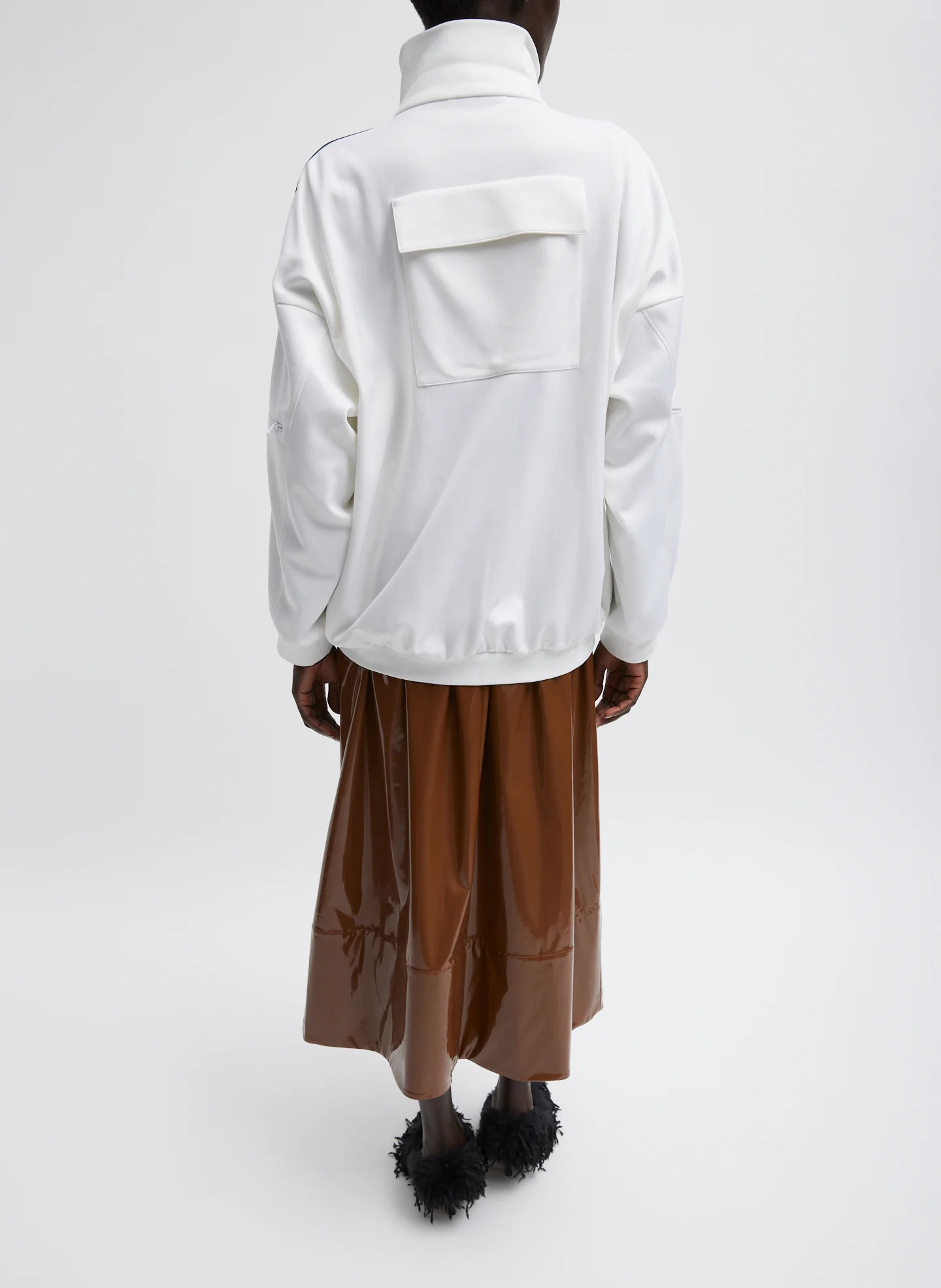 Active Knit Zipper Detailed Track Jacket - Image 7
