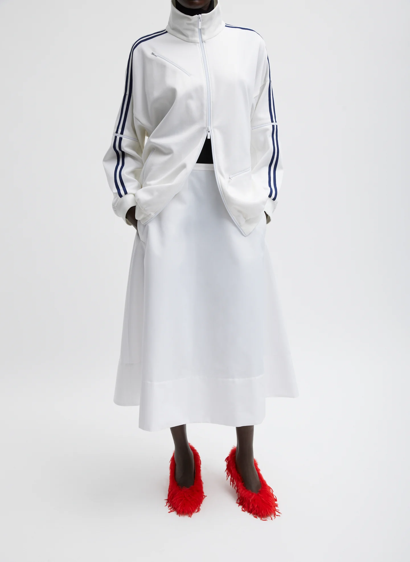 Active Knit Zipper Detailed Track Jacket - Image 8