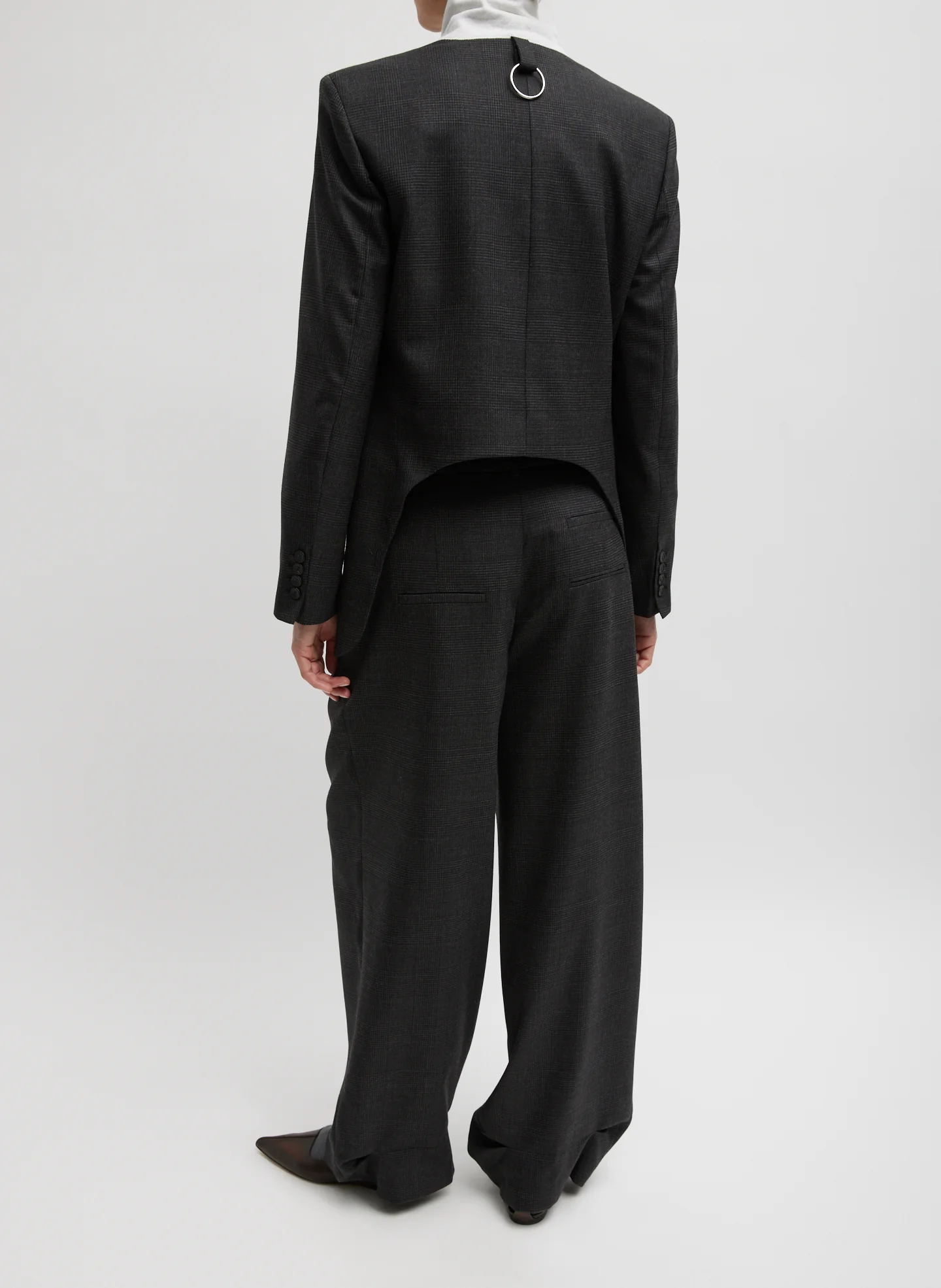Adler Glenplaid Double Breasted Blazer With Cut Outs - Image 6