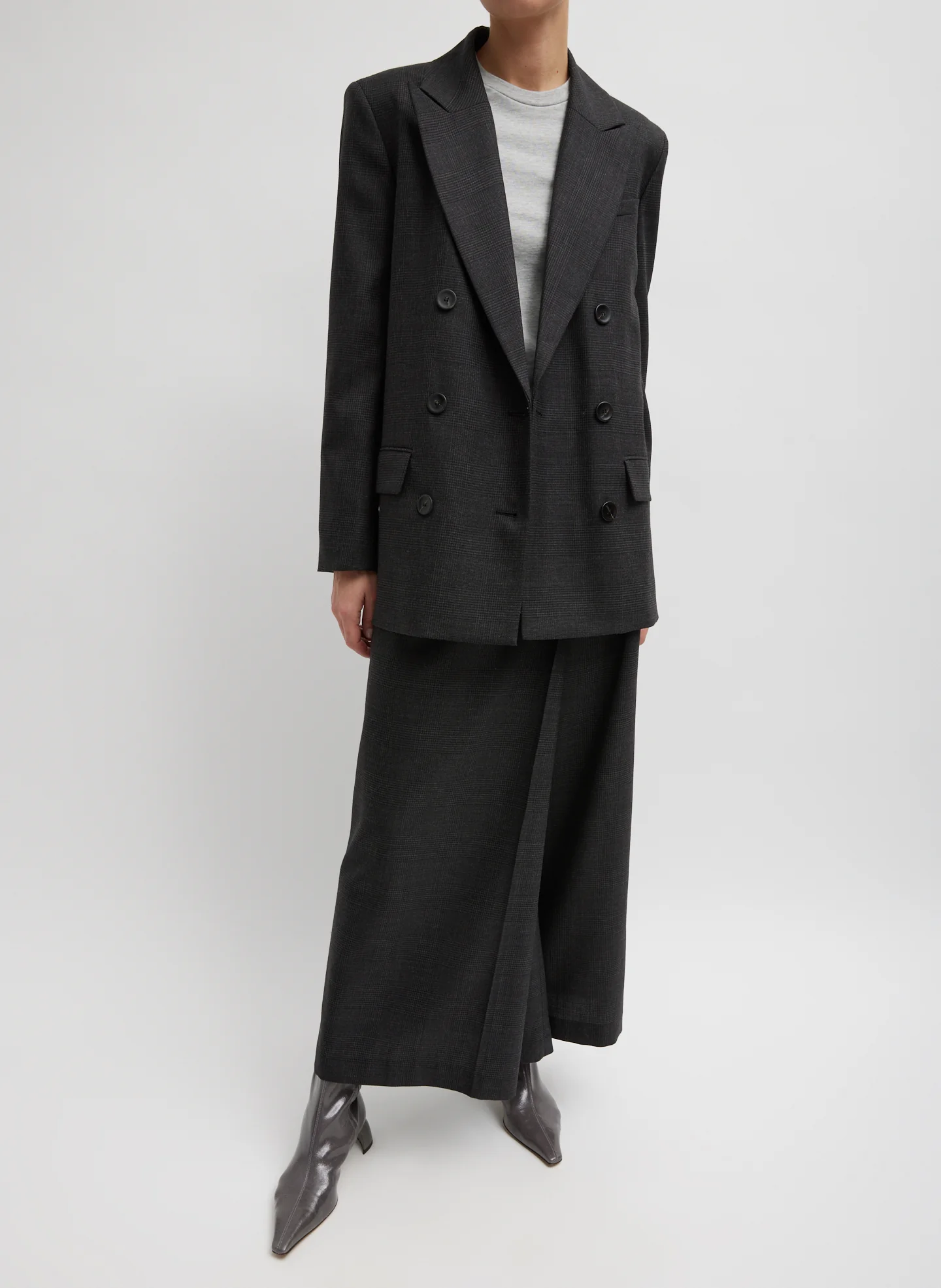 Adler Glenplaid Double Breasted Blazer With Cut Outs - Image 7