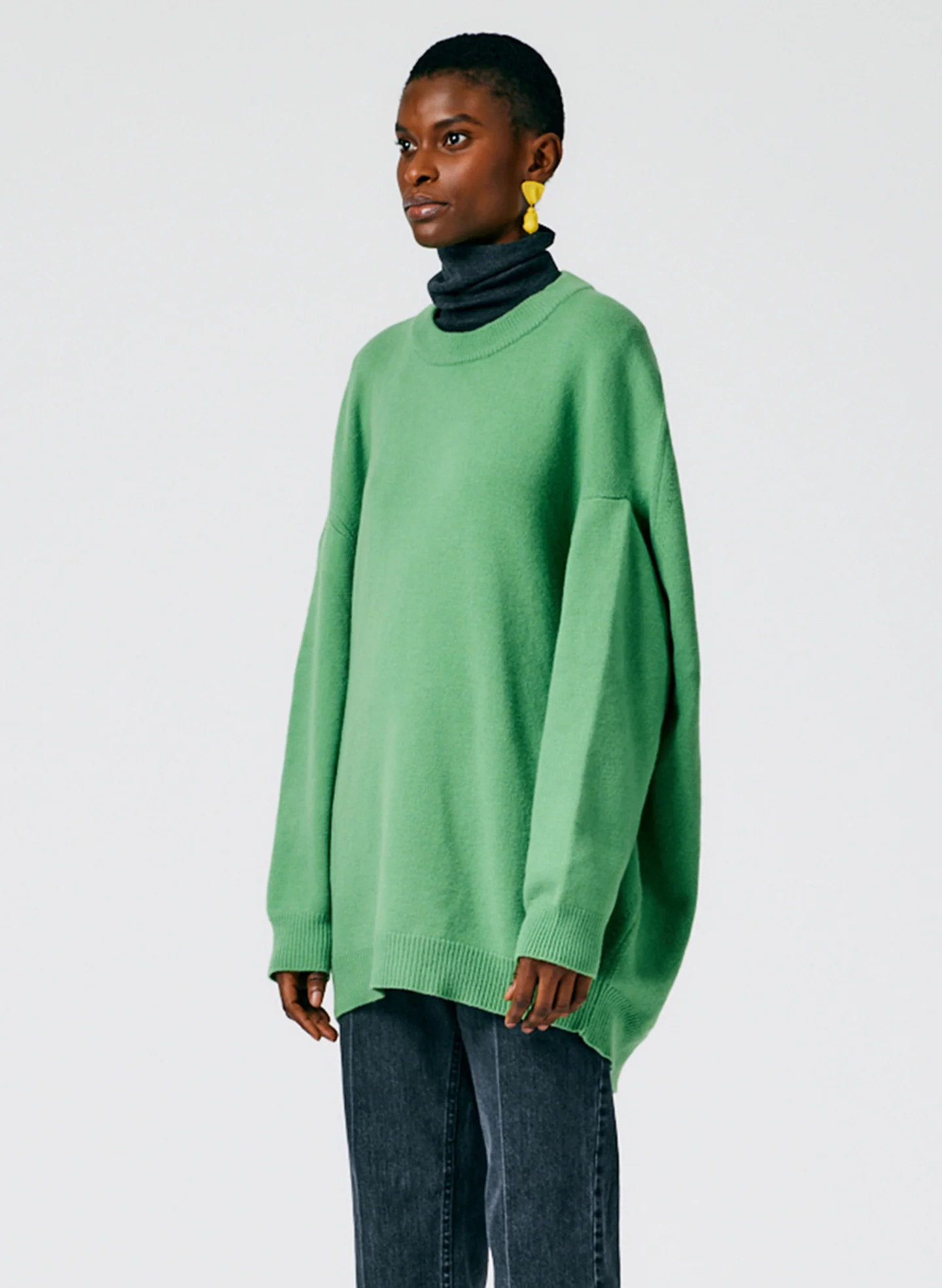Airy Extrafine Wool Circular Origami Pullover - Image 3