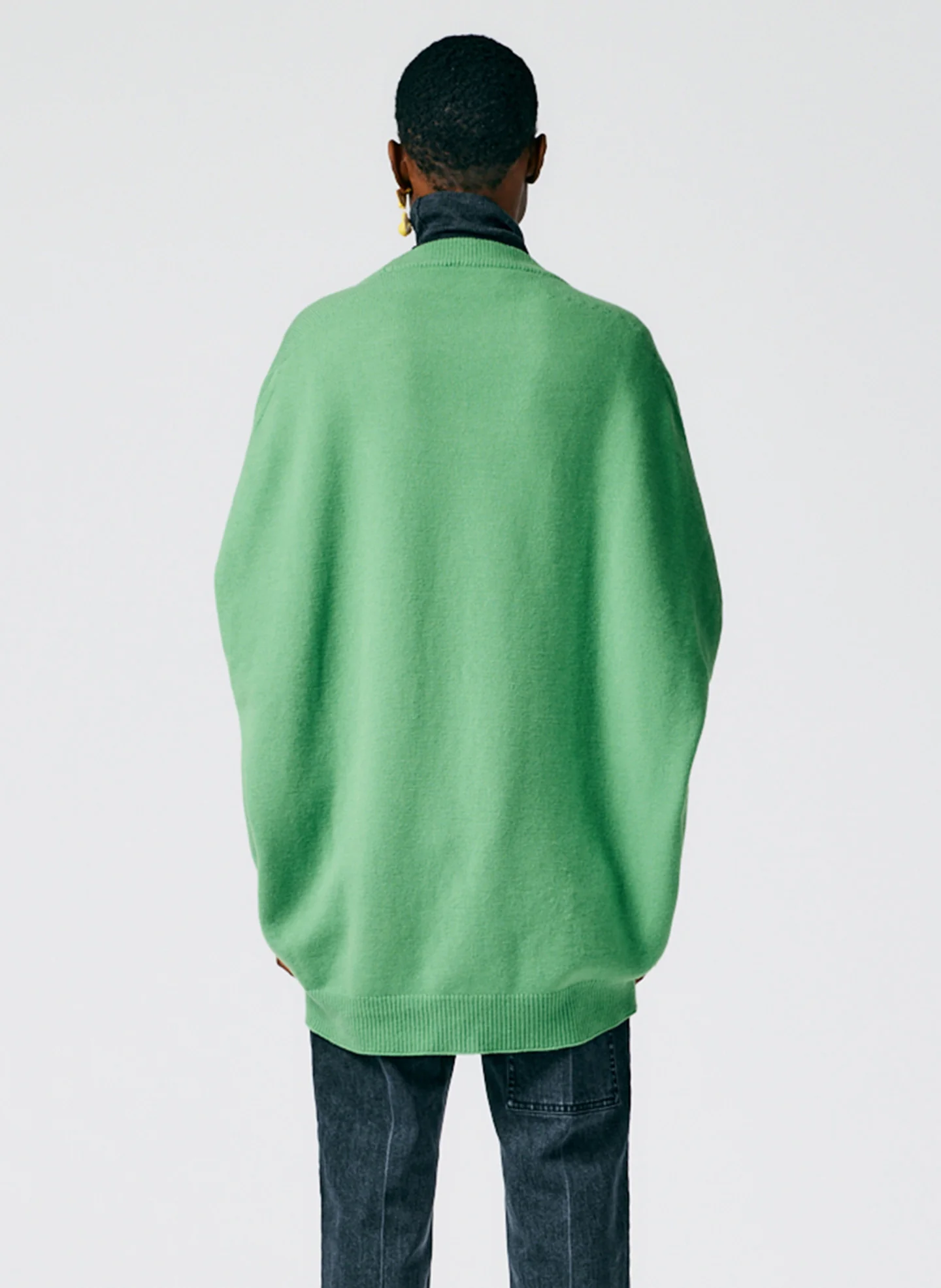 Airy Extrafine Wool Circular Origami Pullover - Image 4