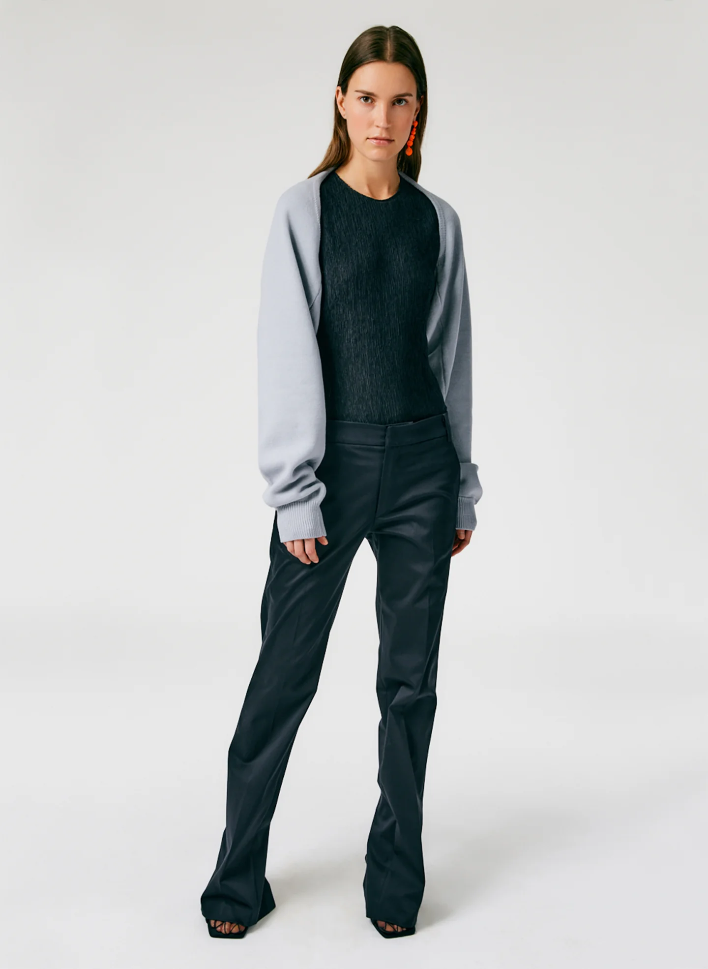 Airy Extrafine Wool Sleeve Shrug - Image 2