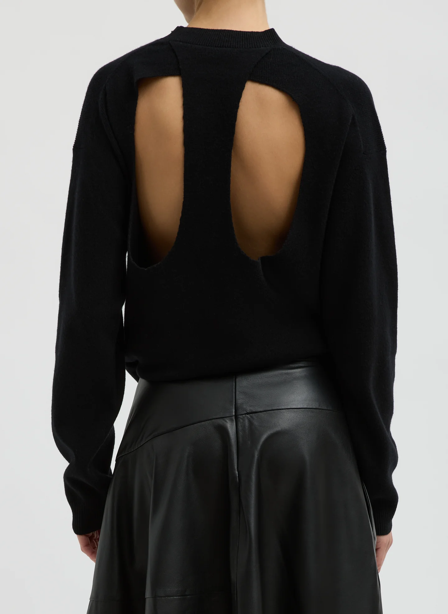 Anna Merino Wool Cut Out Racerback Pullover - Image 3
