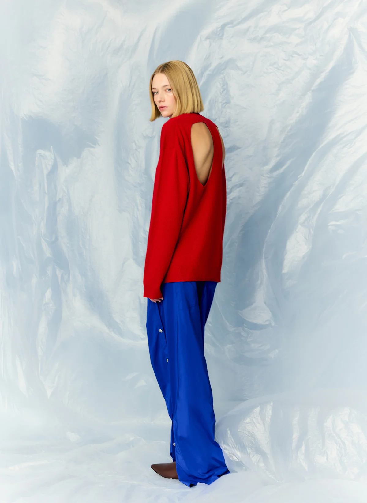 Anna Merino Wool Cut Out Racerback Pullover - Image 2
