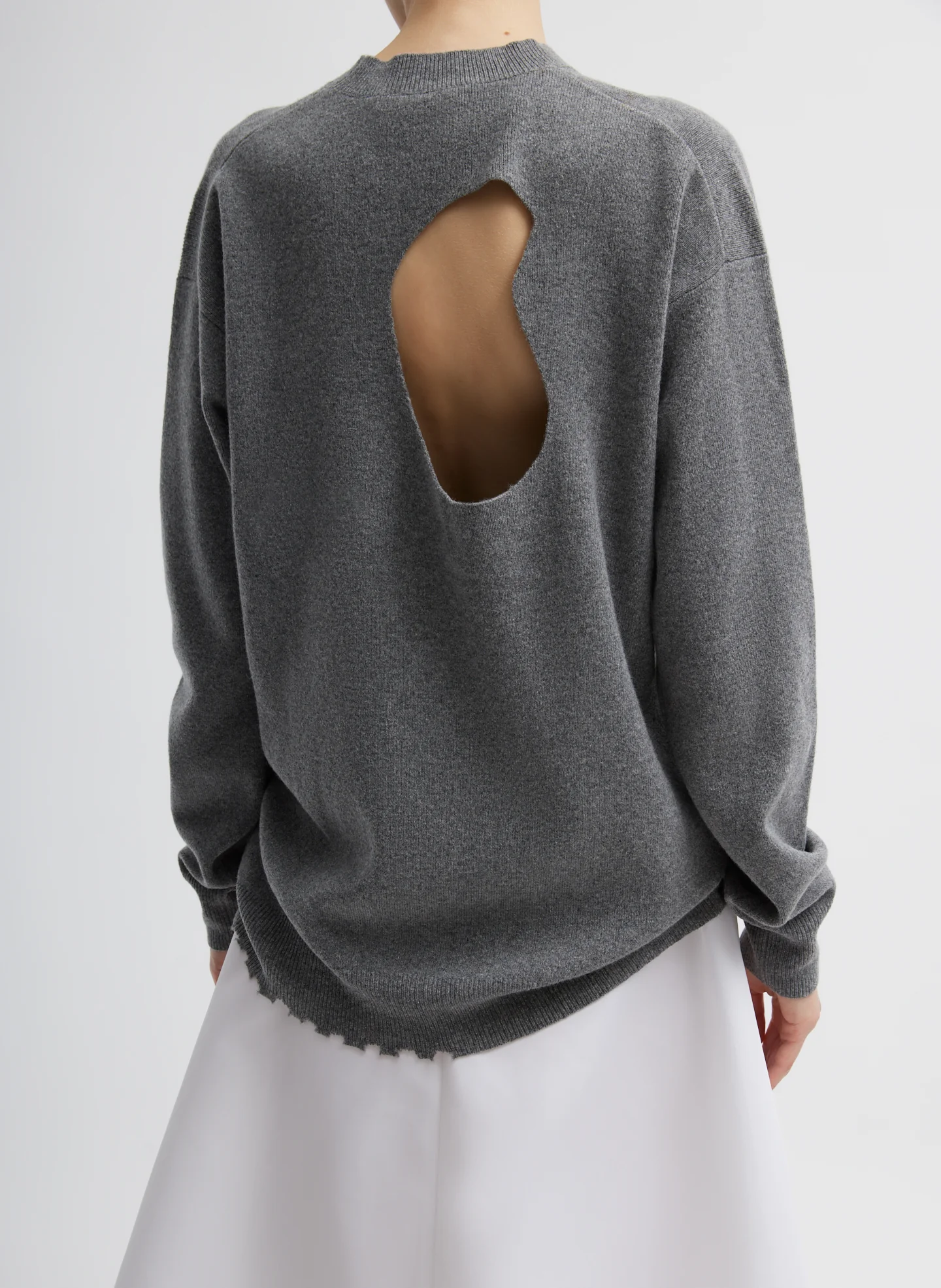 Anna Merino Wool Hole-At-Back Pullover