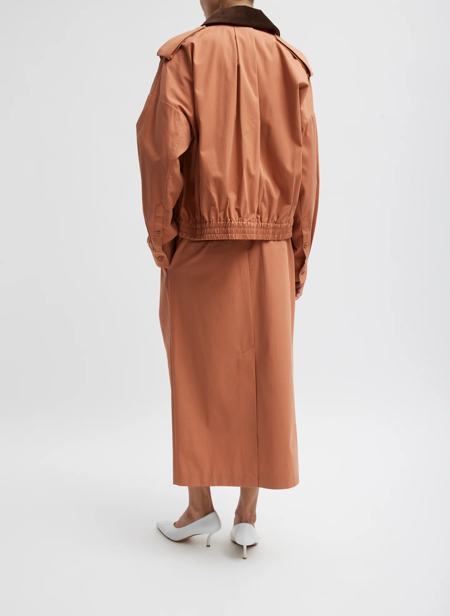 Bio Twill Bomber Jacket With Removable Corduroy Collar - Image 8