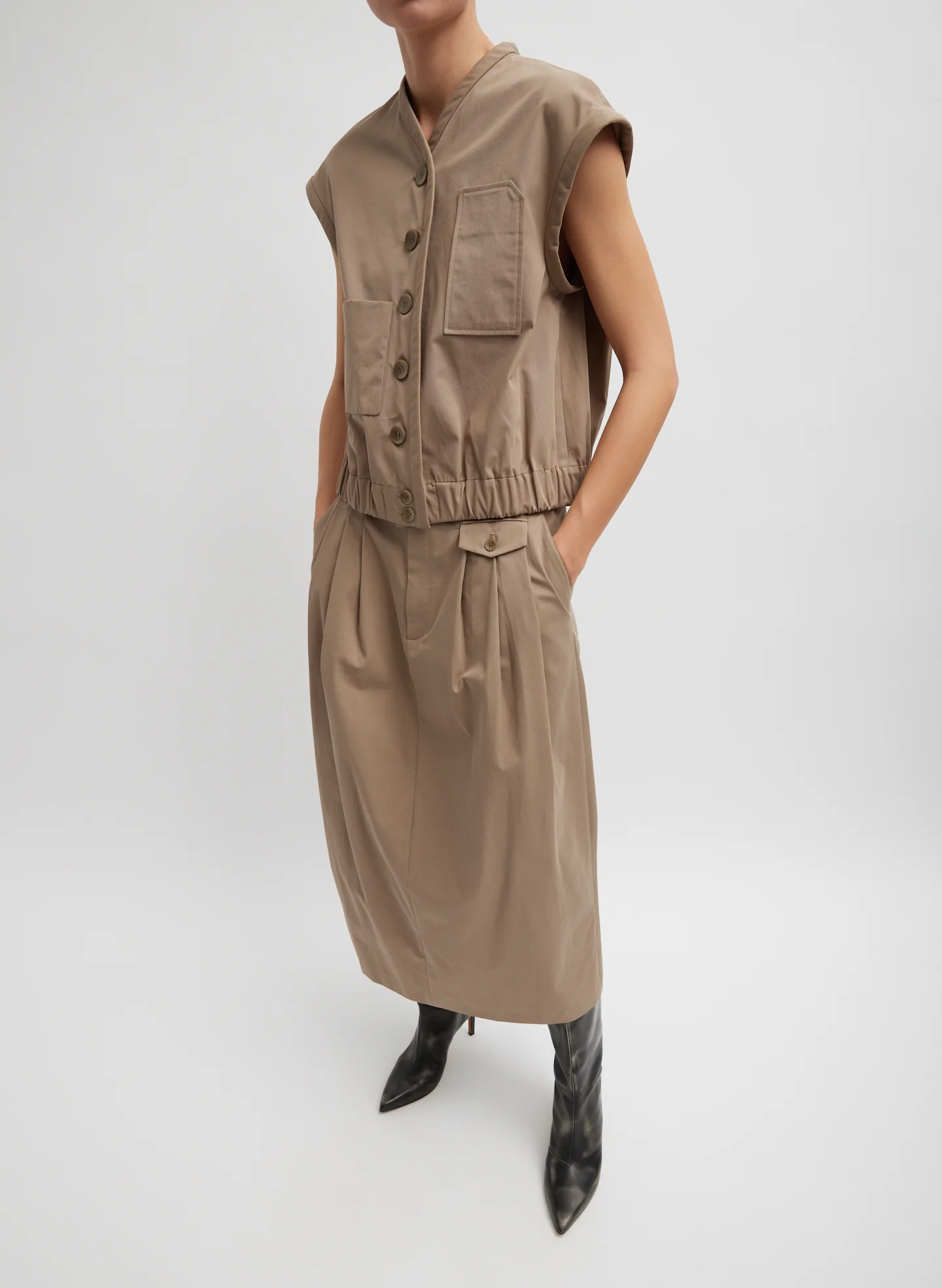 Bio Twill Triple Pleat Skirt - Image 3