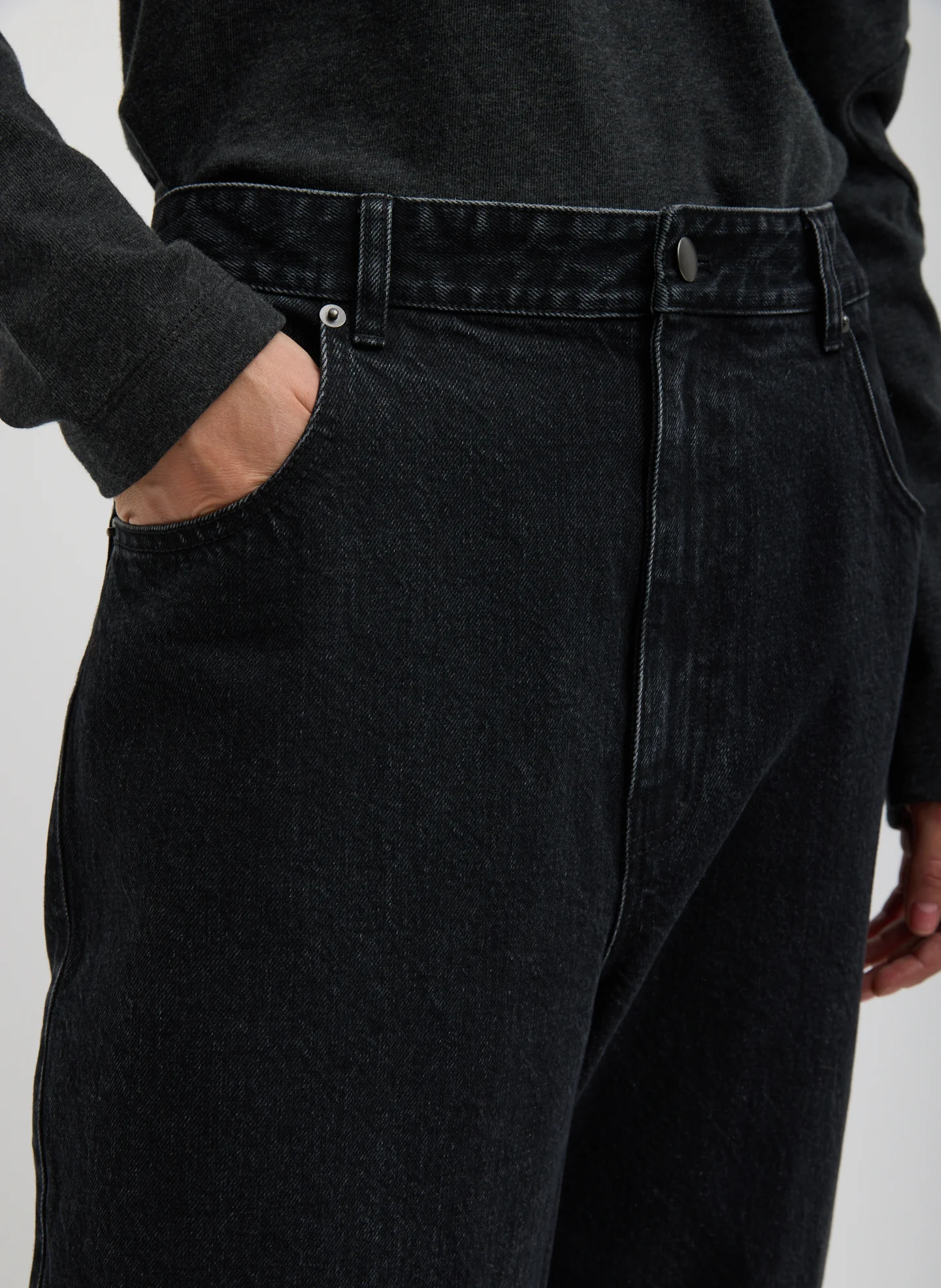 Black Denim Lars Convertible Zip Jean - Image 11