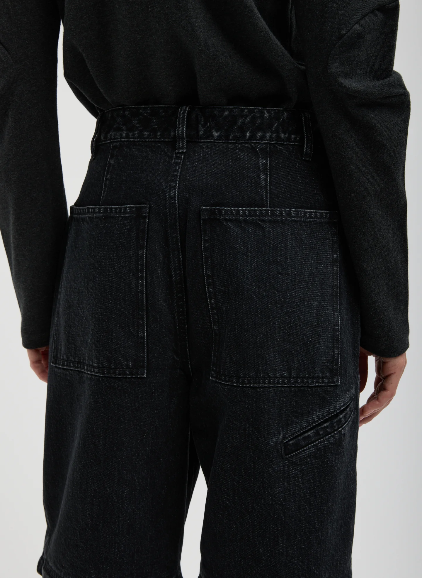 Black Denim Lars Convertible Zip Jean - Image 12