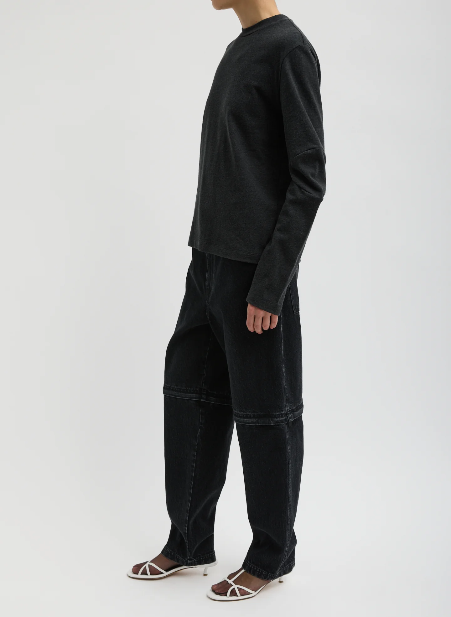 Black Denim Lars Convertible Zip Jean - Image 6
