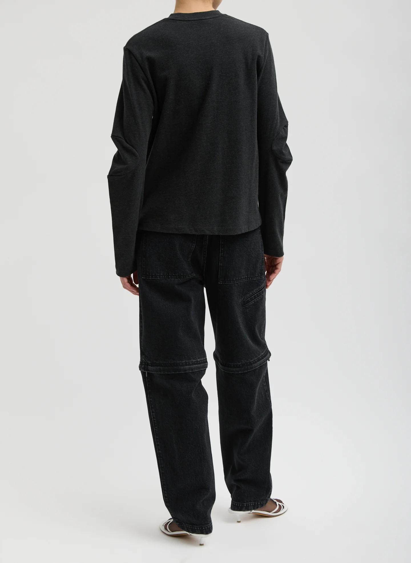 Black Denim Lars Convertible Zip Jean - Image 8