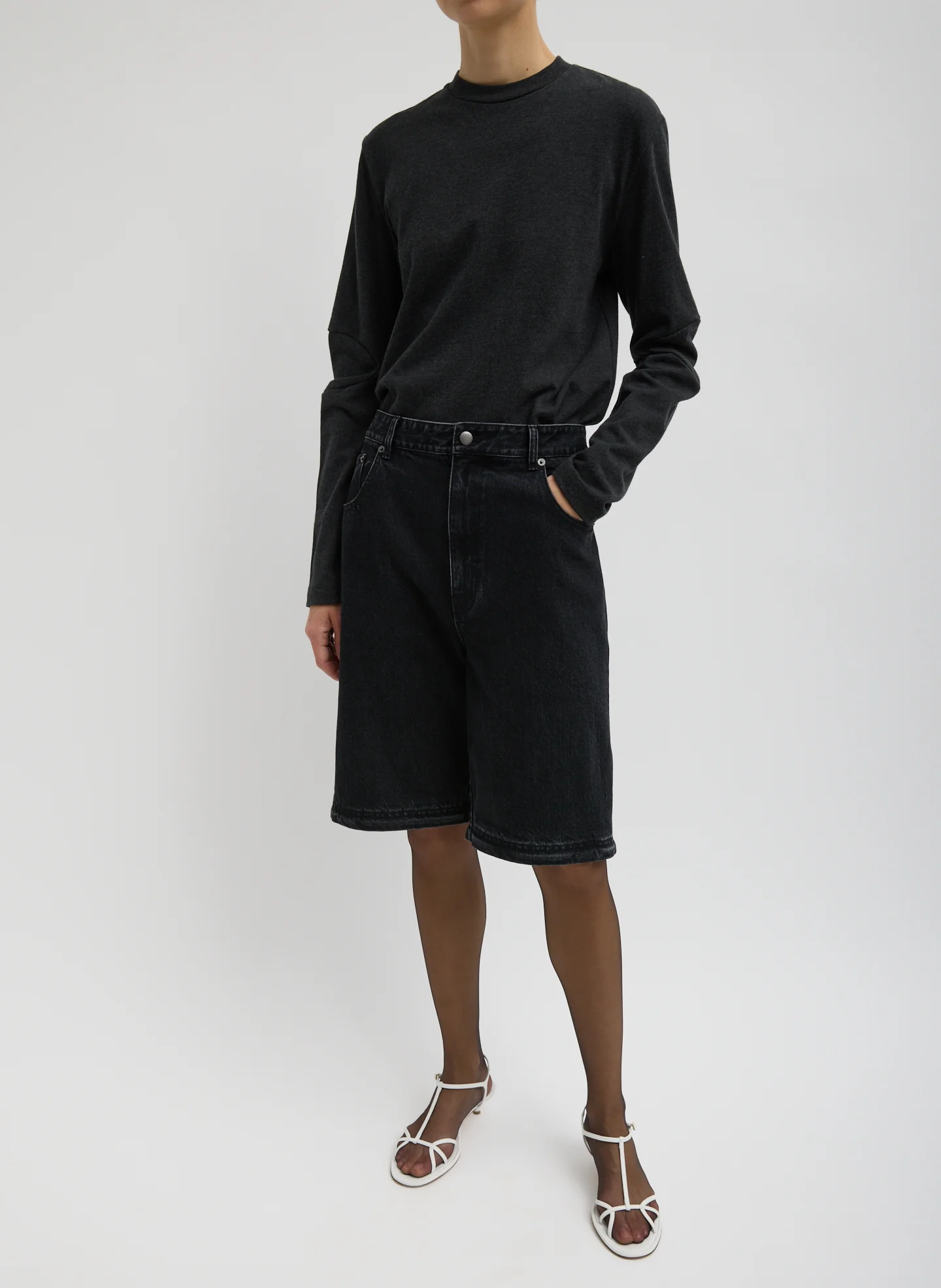 Black Denim Lars Convertible Zip Jean - Image 9