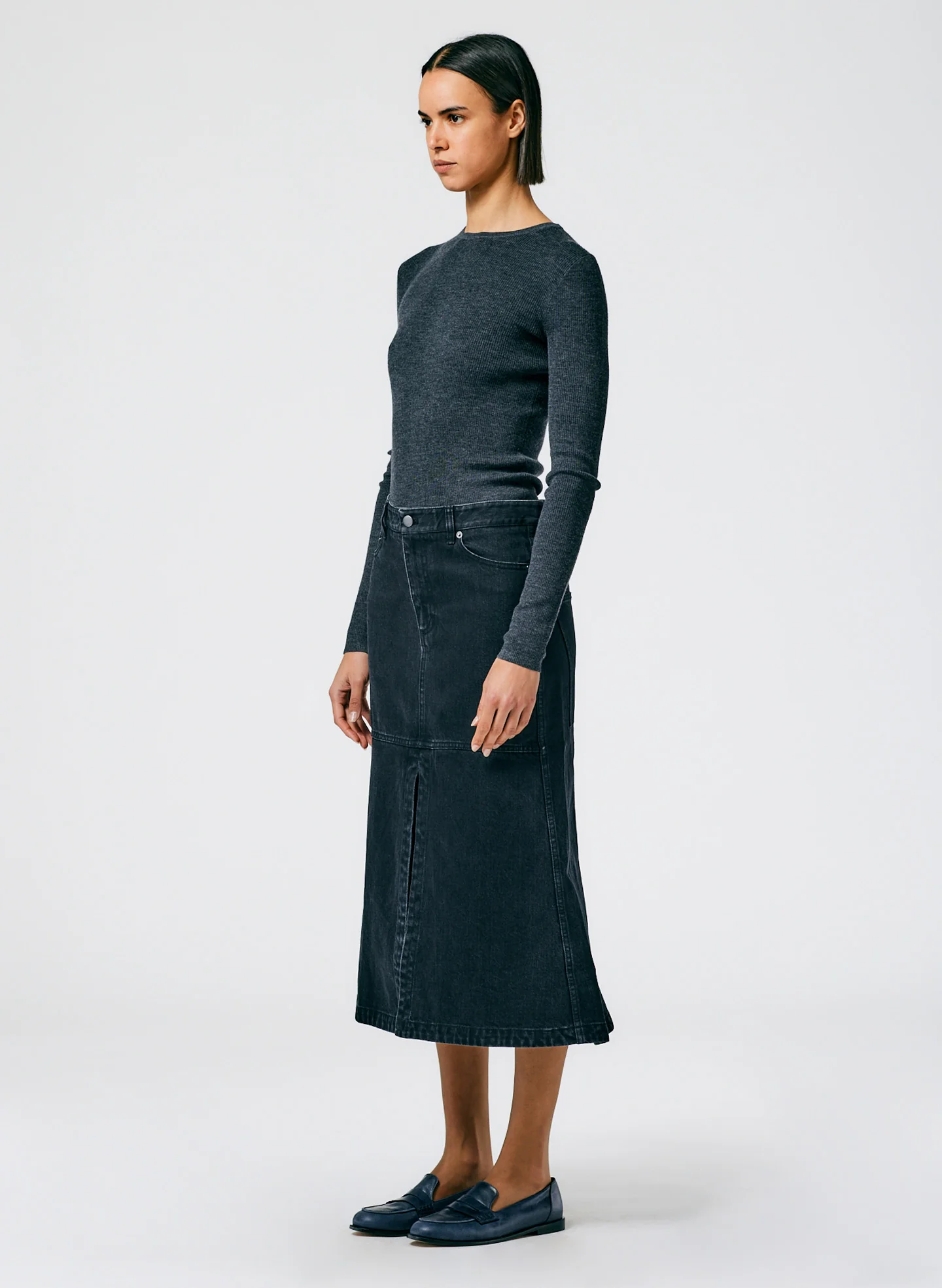 Black Denim Skirt - Image 3