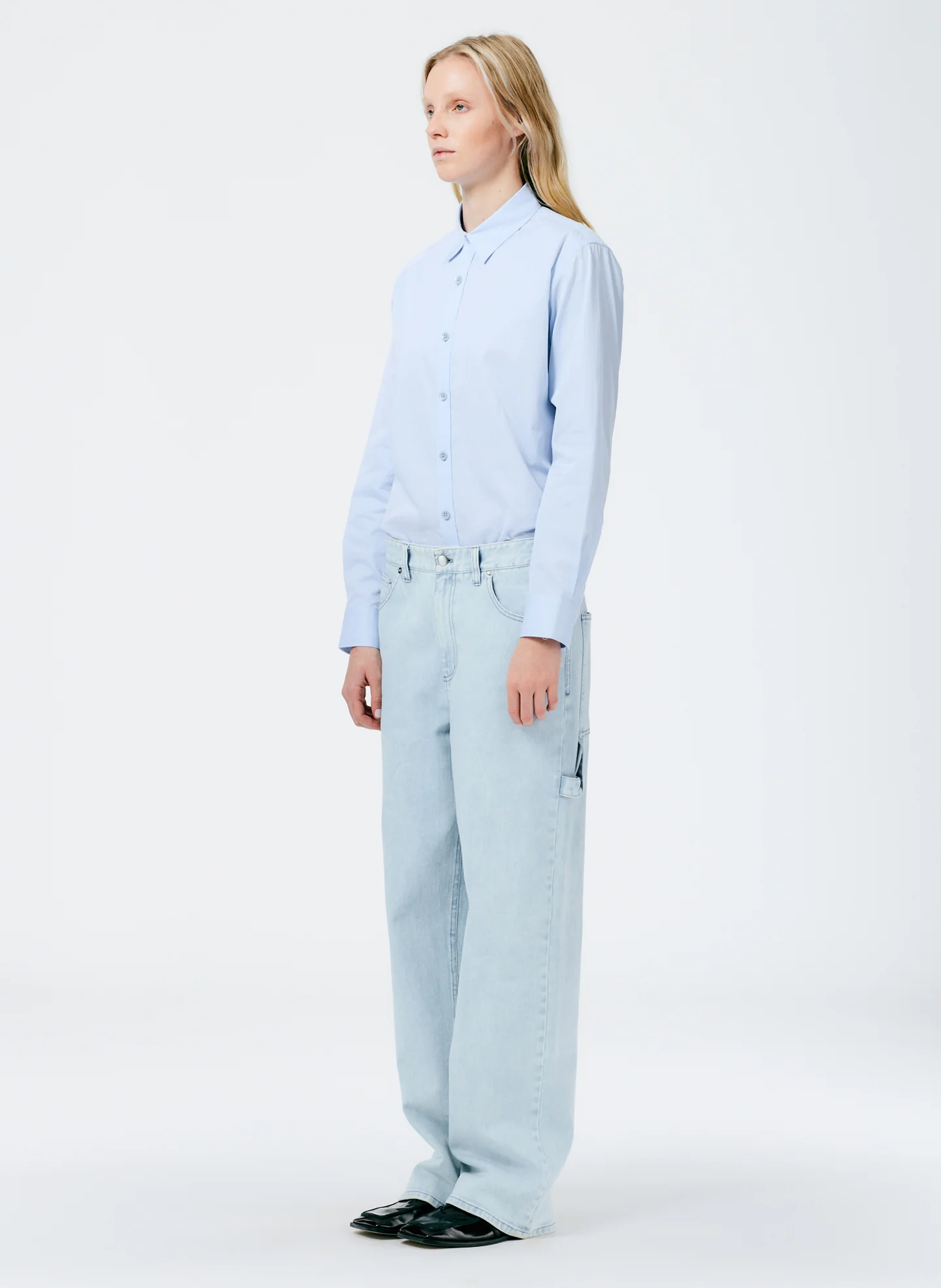 Bleached Denim Slouchy Carpenter Jean - Image 2