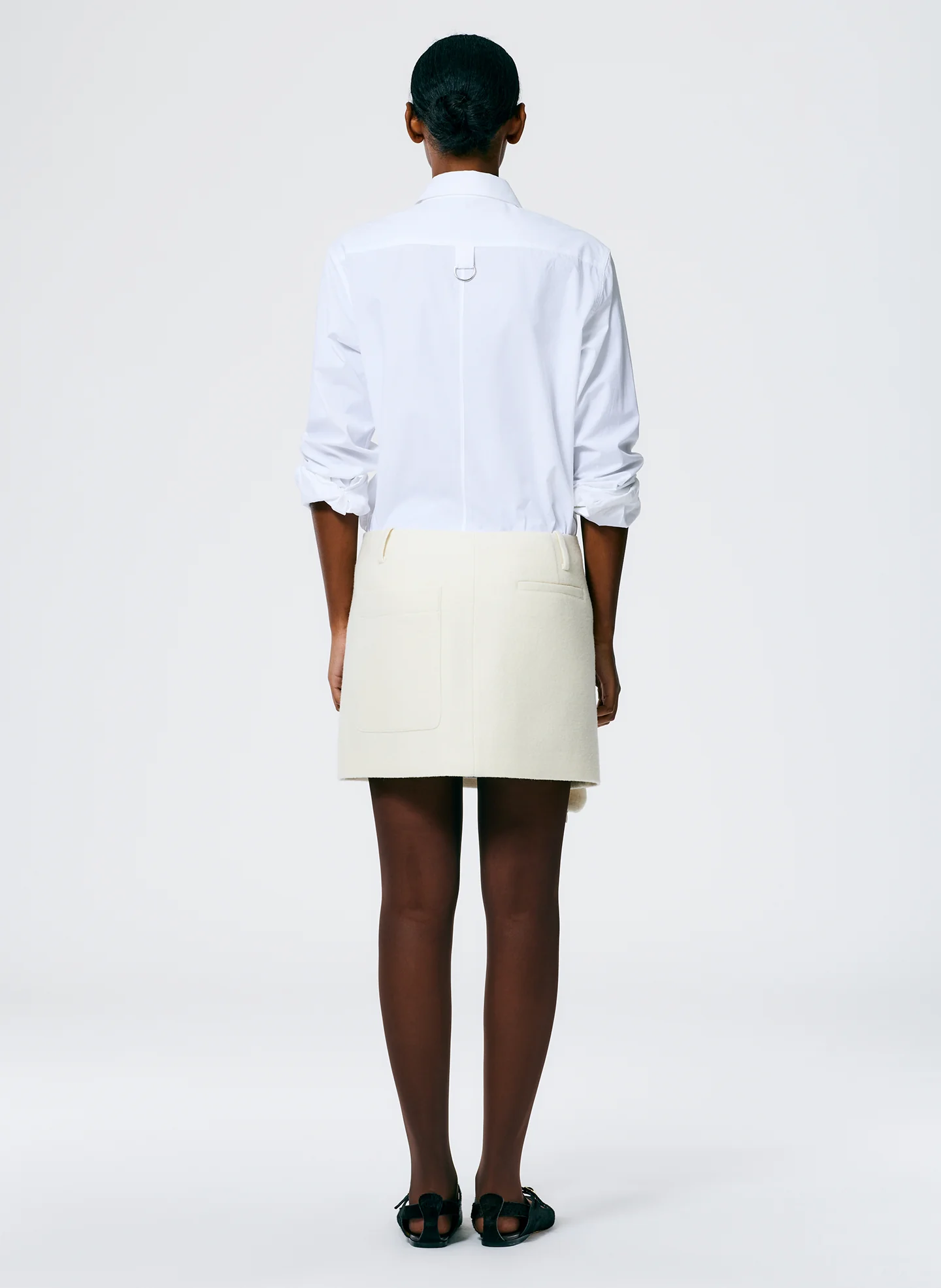 Boiled Wool Mini Skirt - Image 4