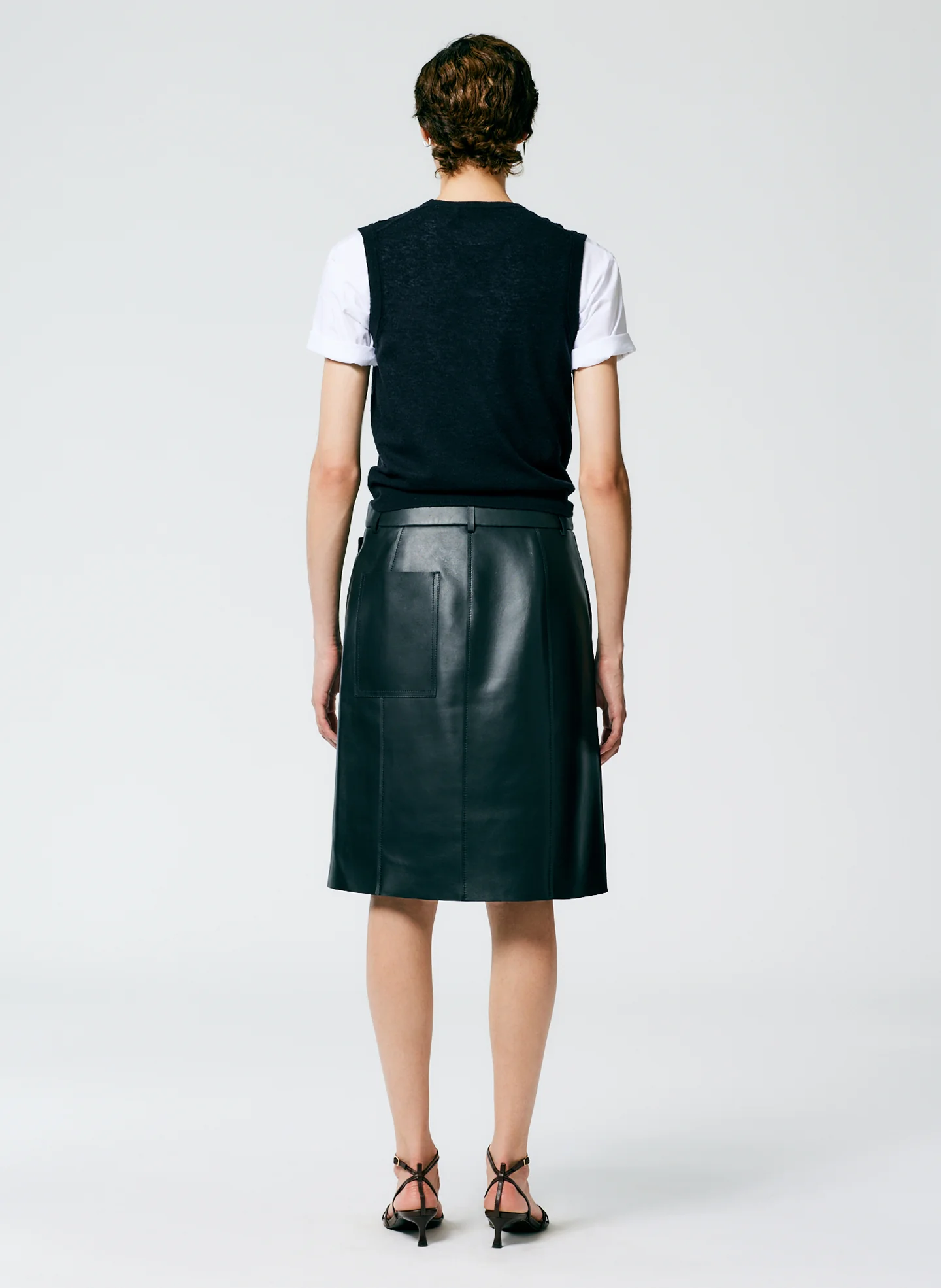 Bonded Leather Slash Skirt - Image 5
