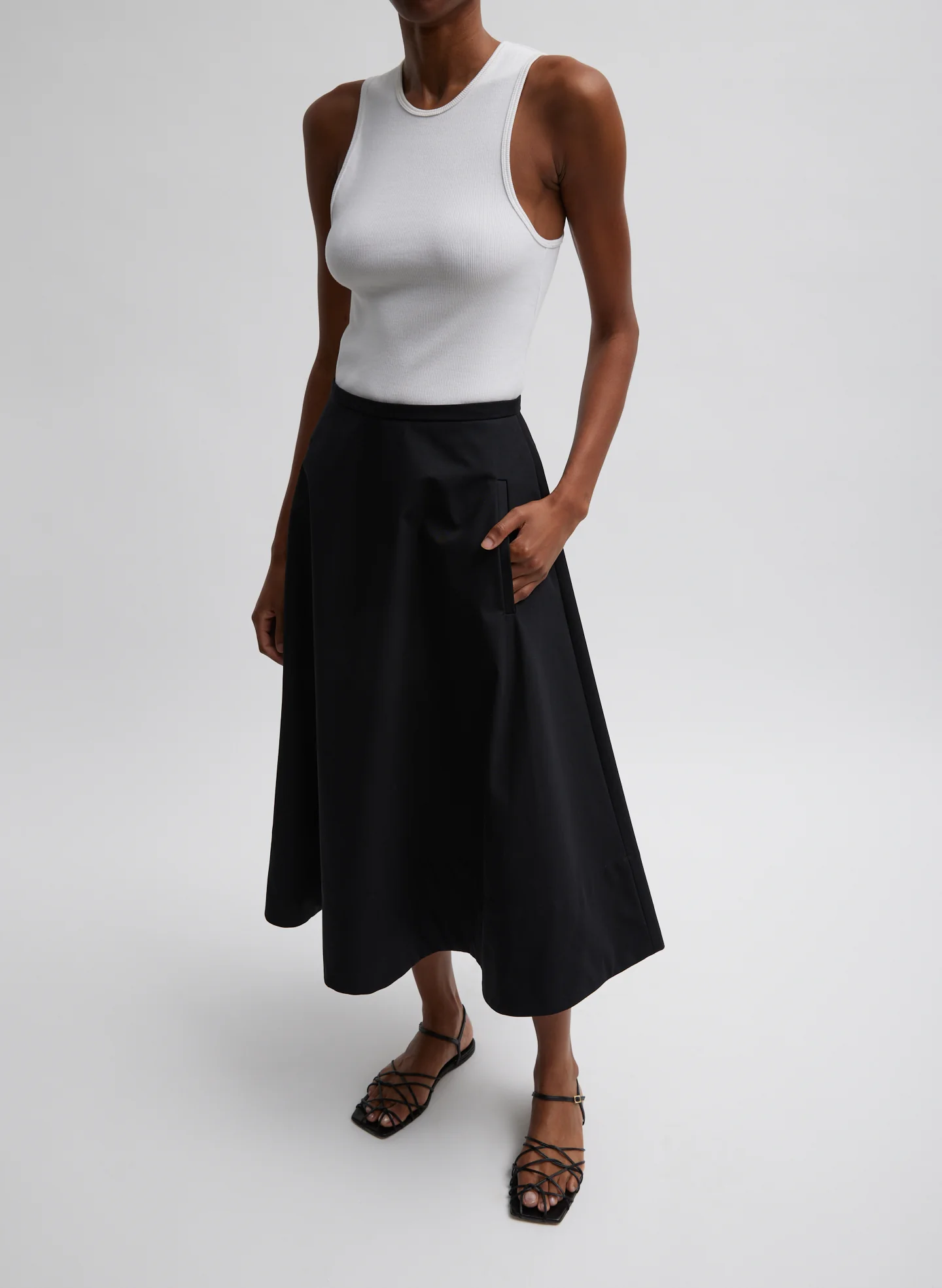 Bonded Luxe Twill Circle Skirt - Image 3
