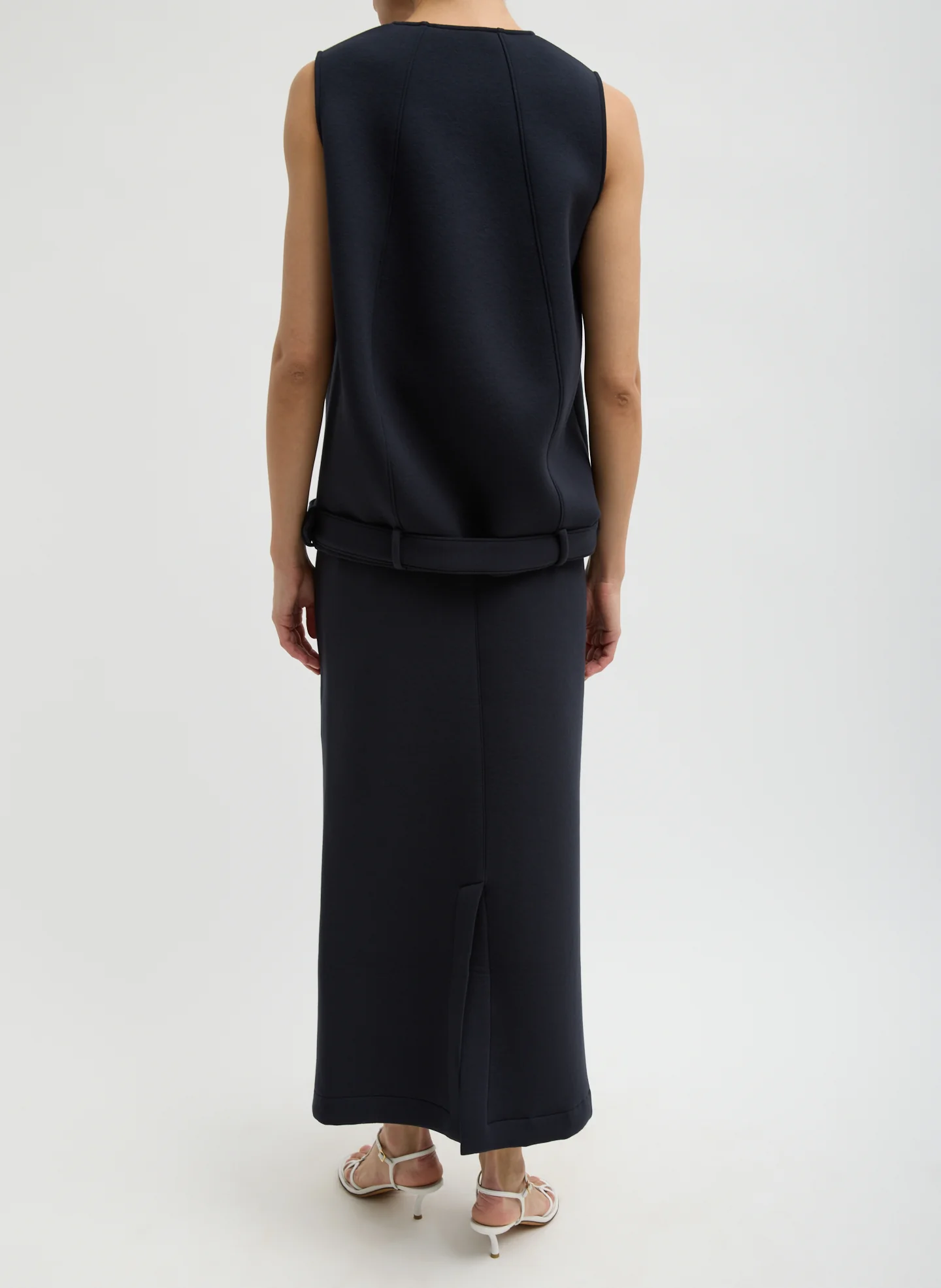 Bonded Viscose Maxi Wrap Skirt - Image 4
