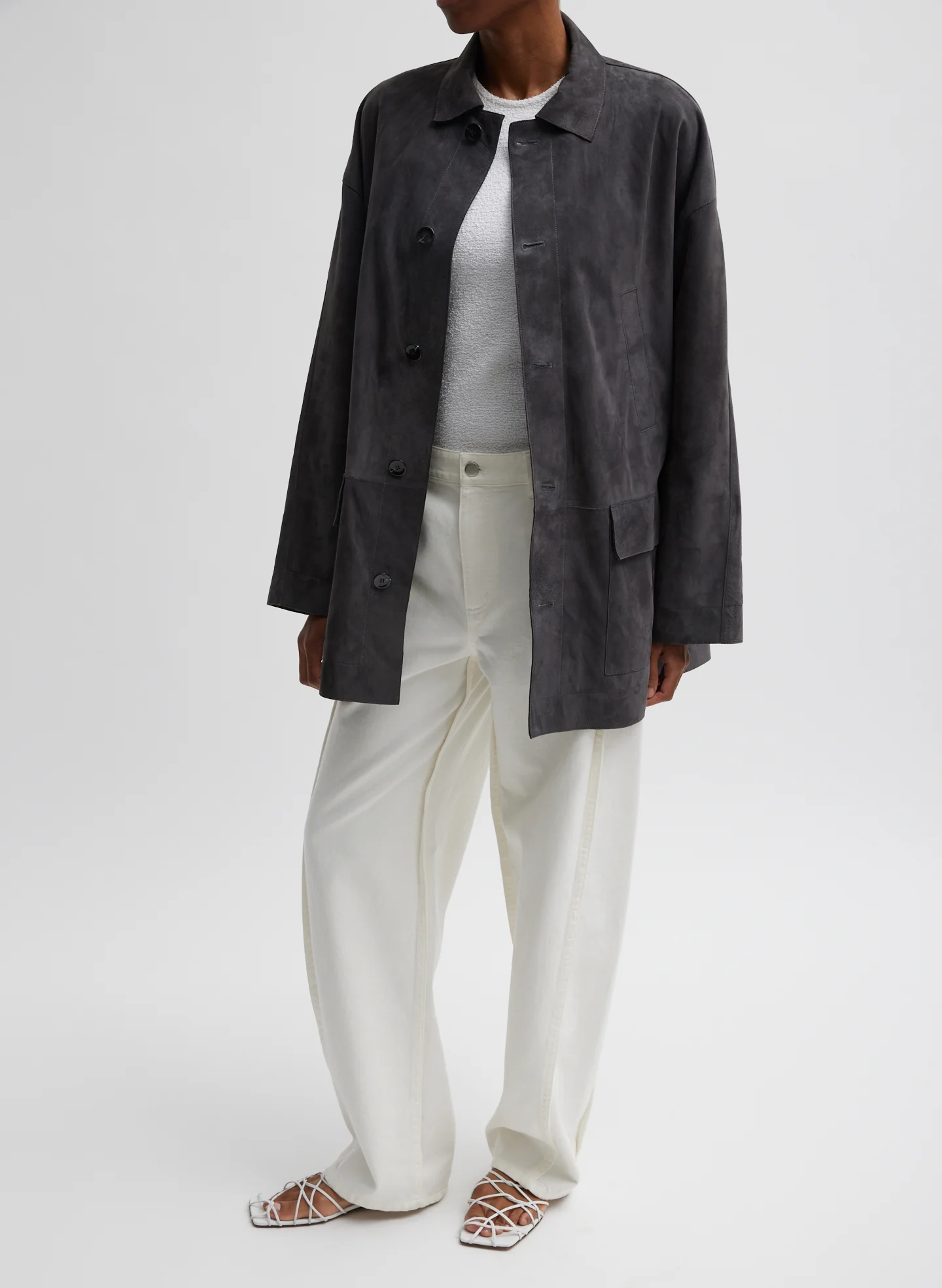 Boucle Knit Long Sleeve Circular Top - Image 3