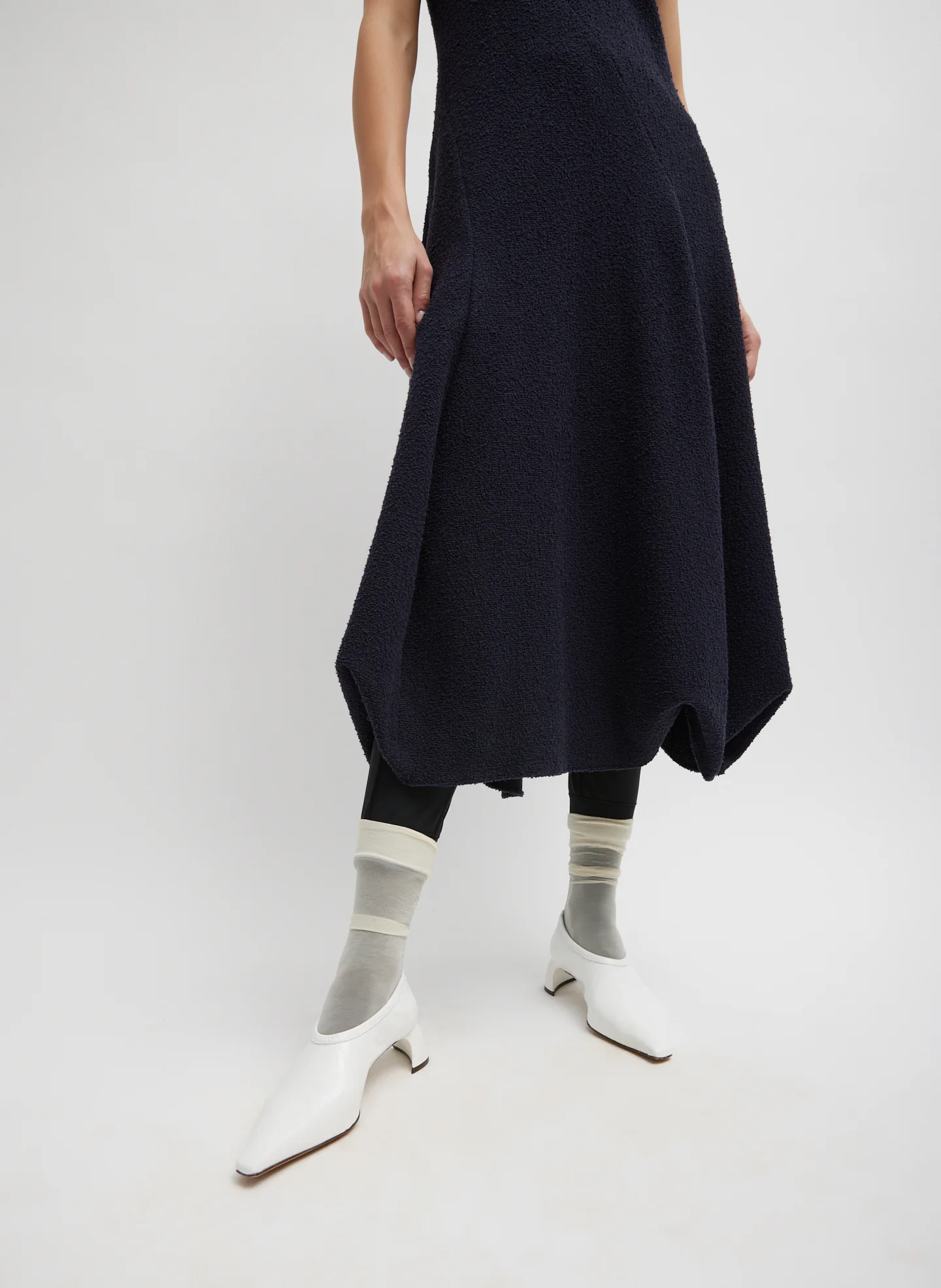 Boucle Knit Tank Tucked Dress - Image 5