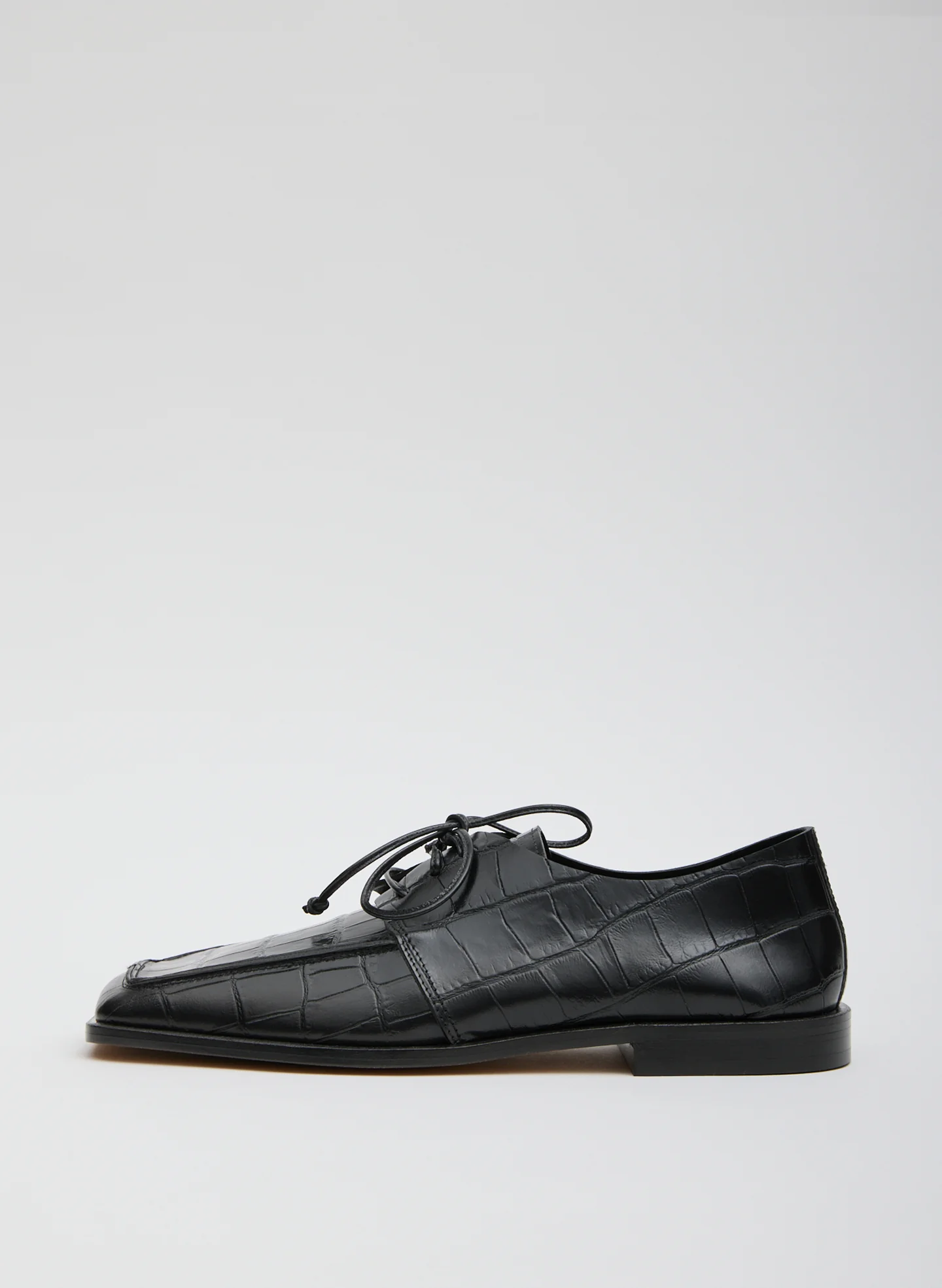 Brody Square Toe Loafer Crocodile Embossed