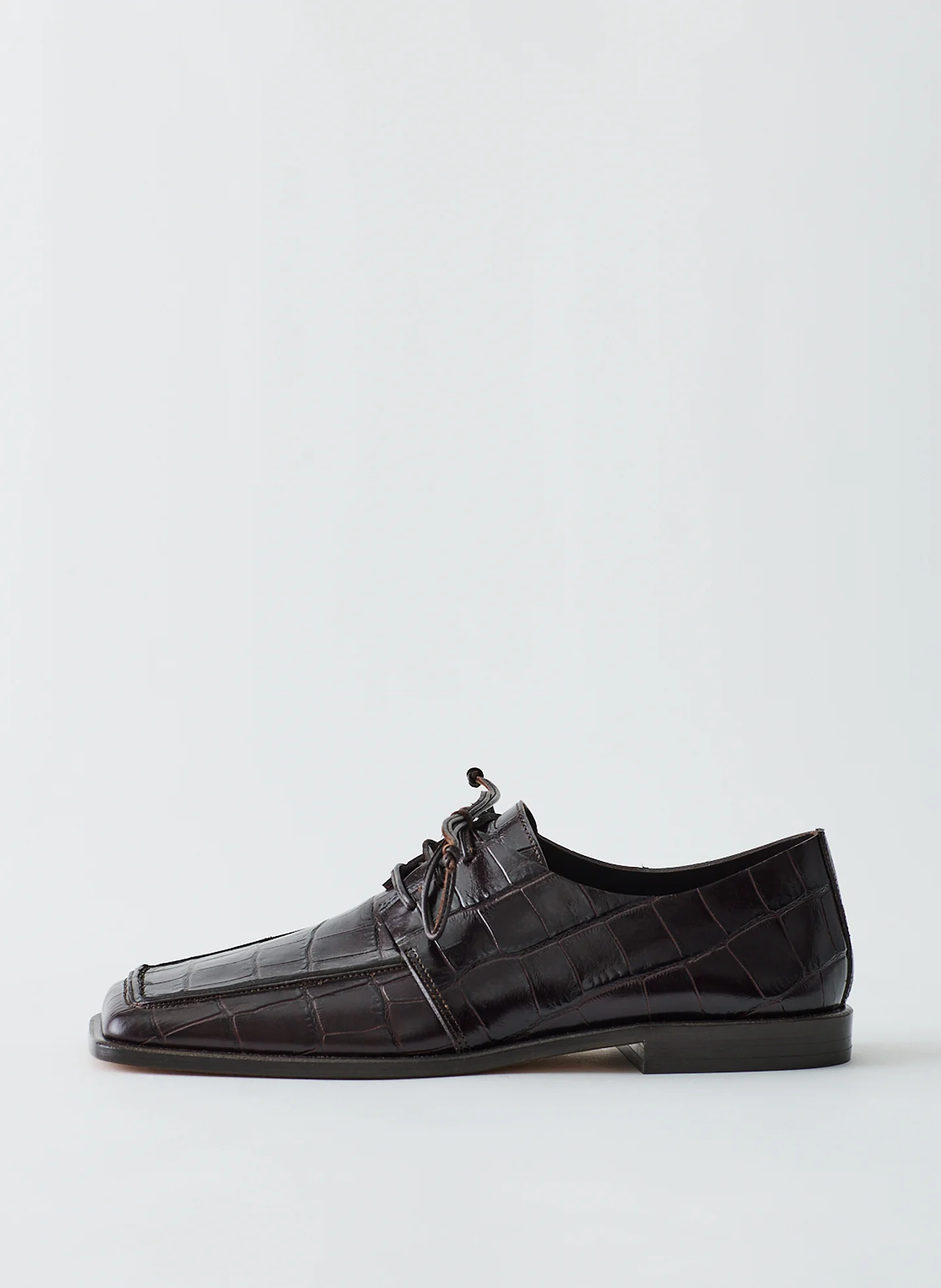 Croc Print Brody Square Toe Loafer