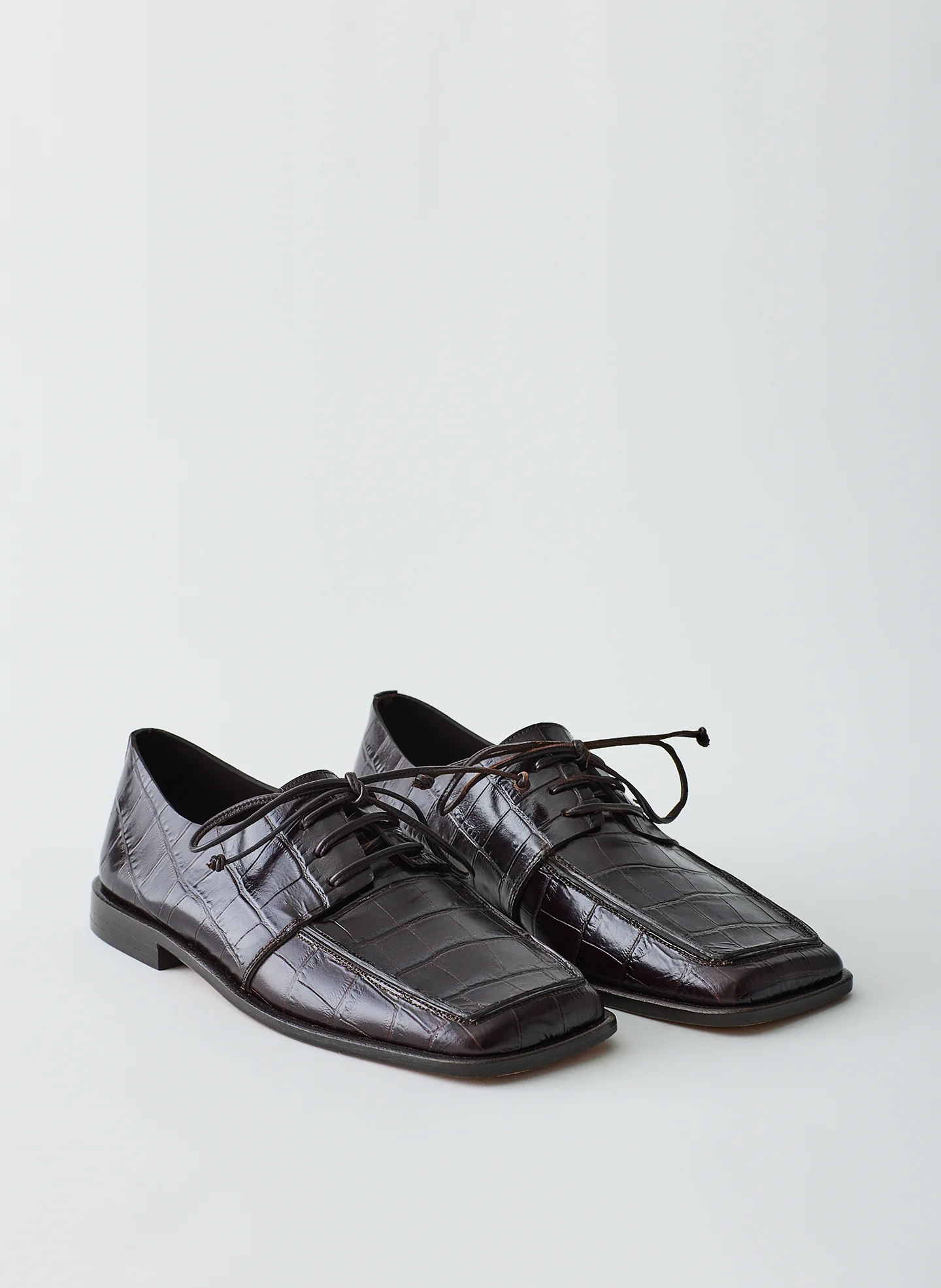 Croc Print Brody Square Toe Loafer - Image 3