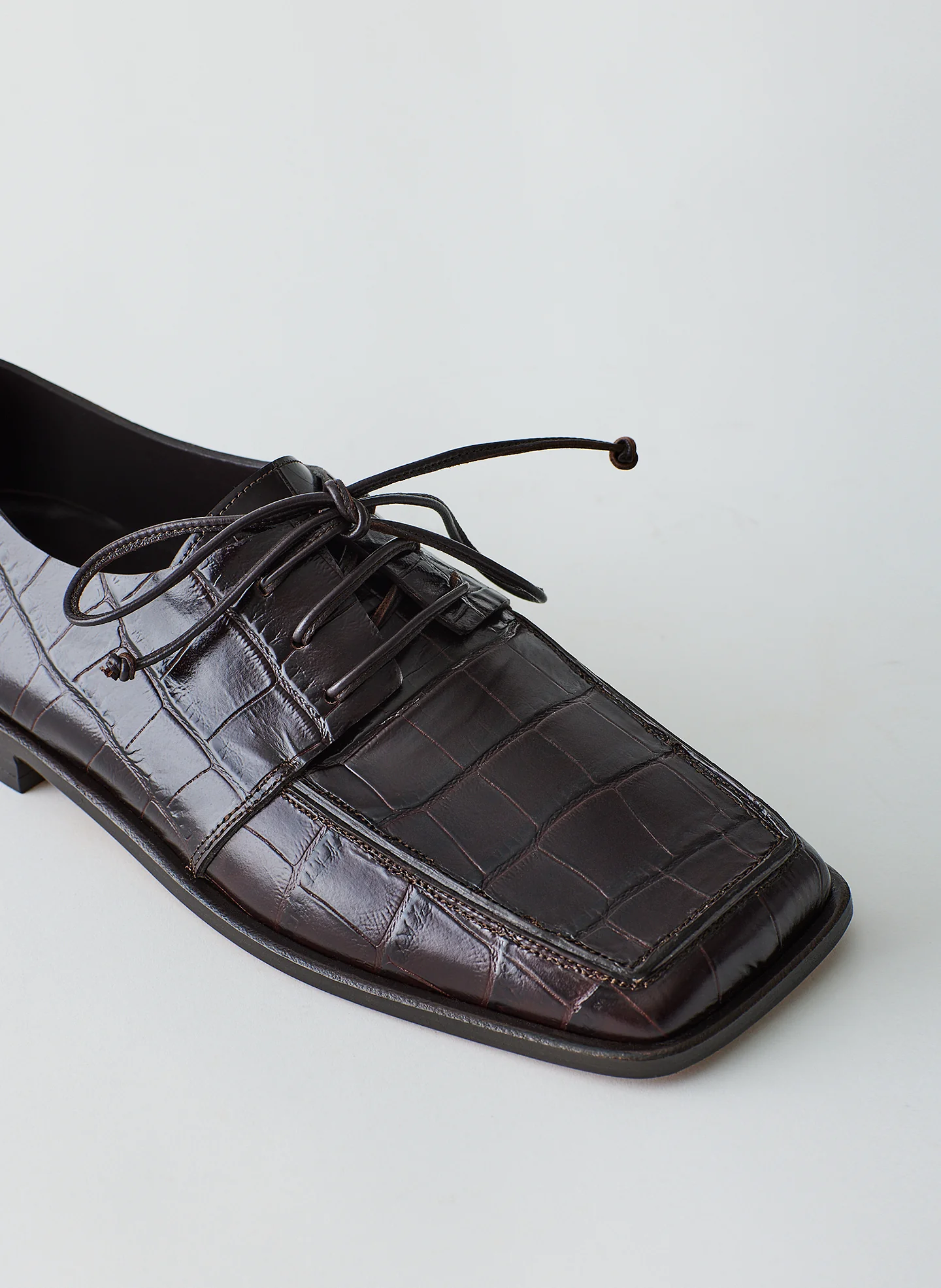 Croc Print Brody Square Toe Loafer - Image 6