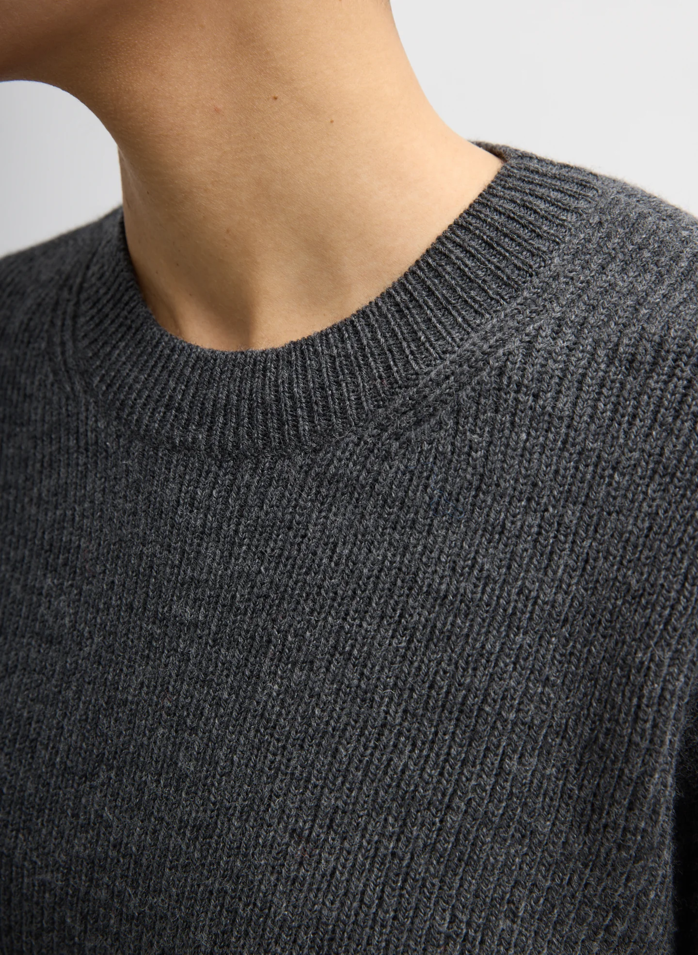 Cardigan Stitch Split Front Crewneck Easy Pullover - Image 5