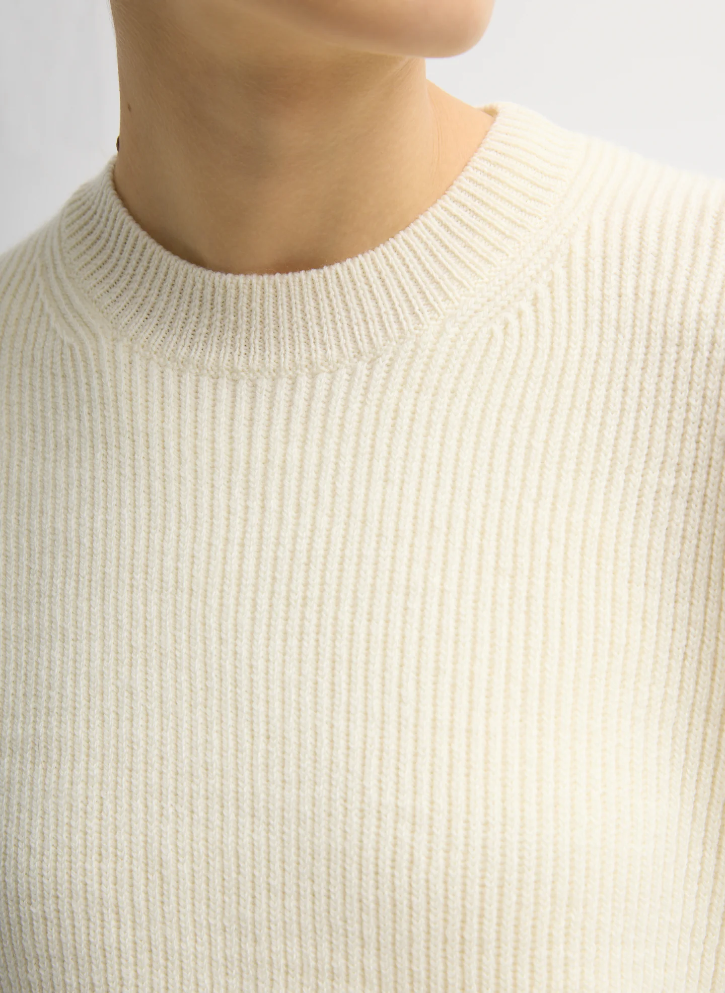 Cardigan Stitch Split Front Crewneck Easy Pullover - Image 5