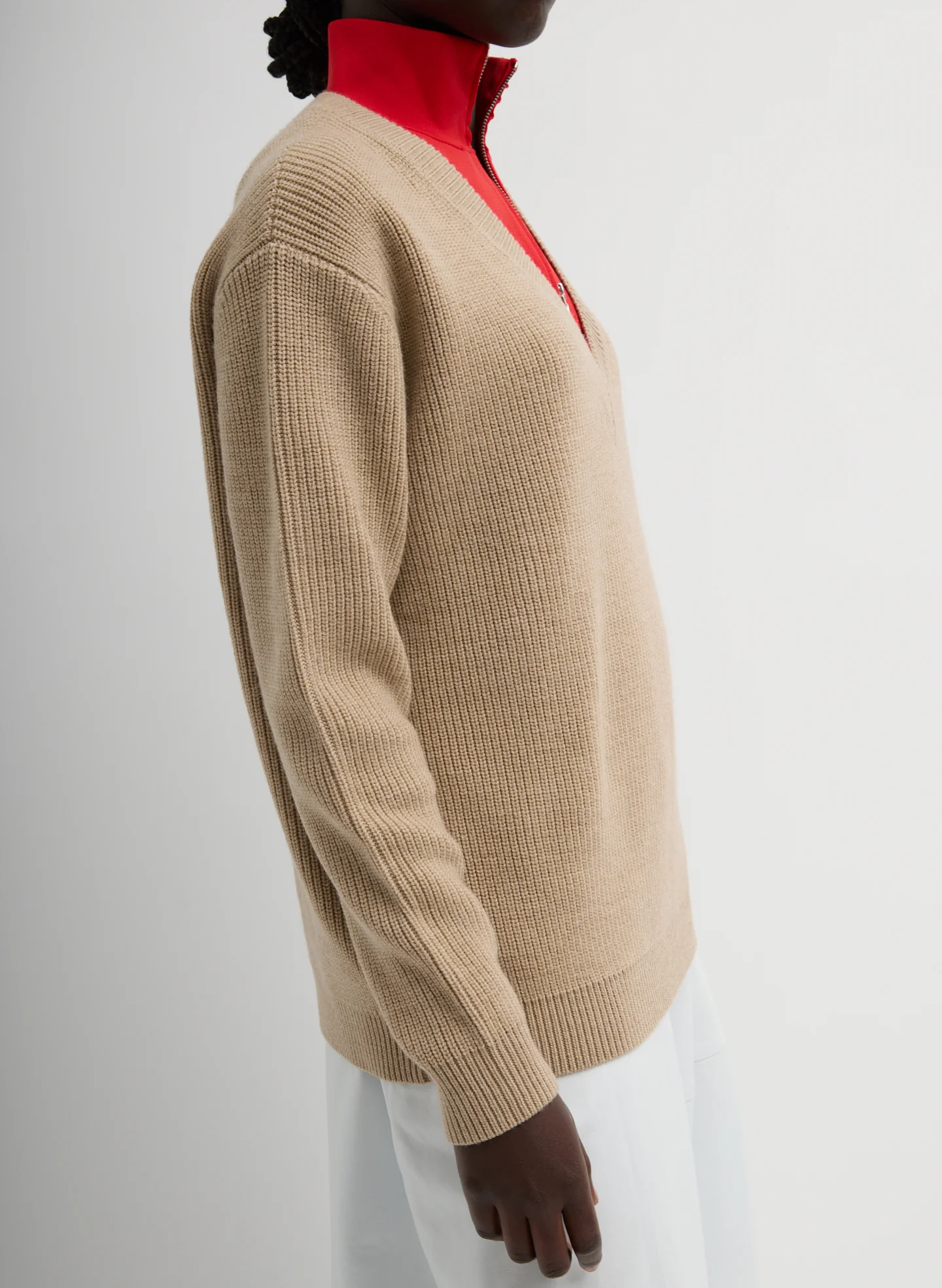 Cardigan Stitch V-Neck With Removable Dickie - Image 3
