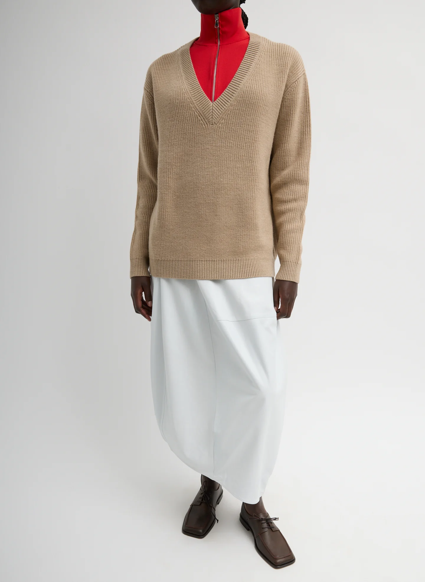Cardigan Stitch V-Neck With Removable Dickie - Image 5